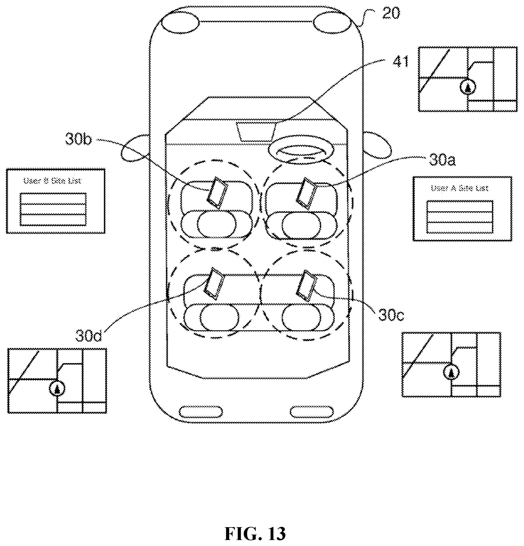 Patent US12367704 Figure 13 – Vehicle-mounted device and server