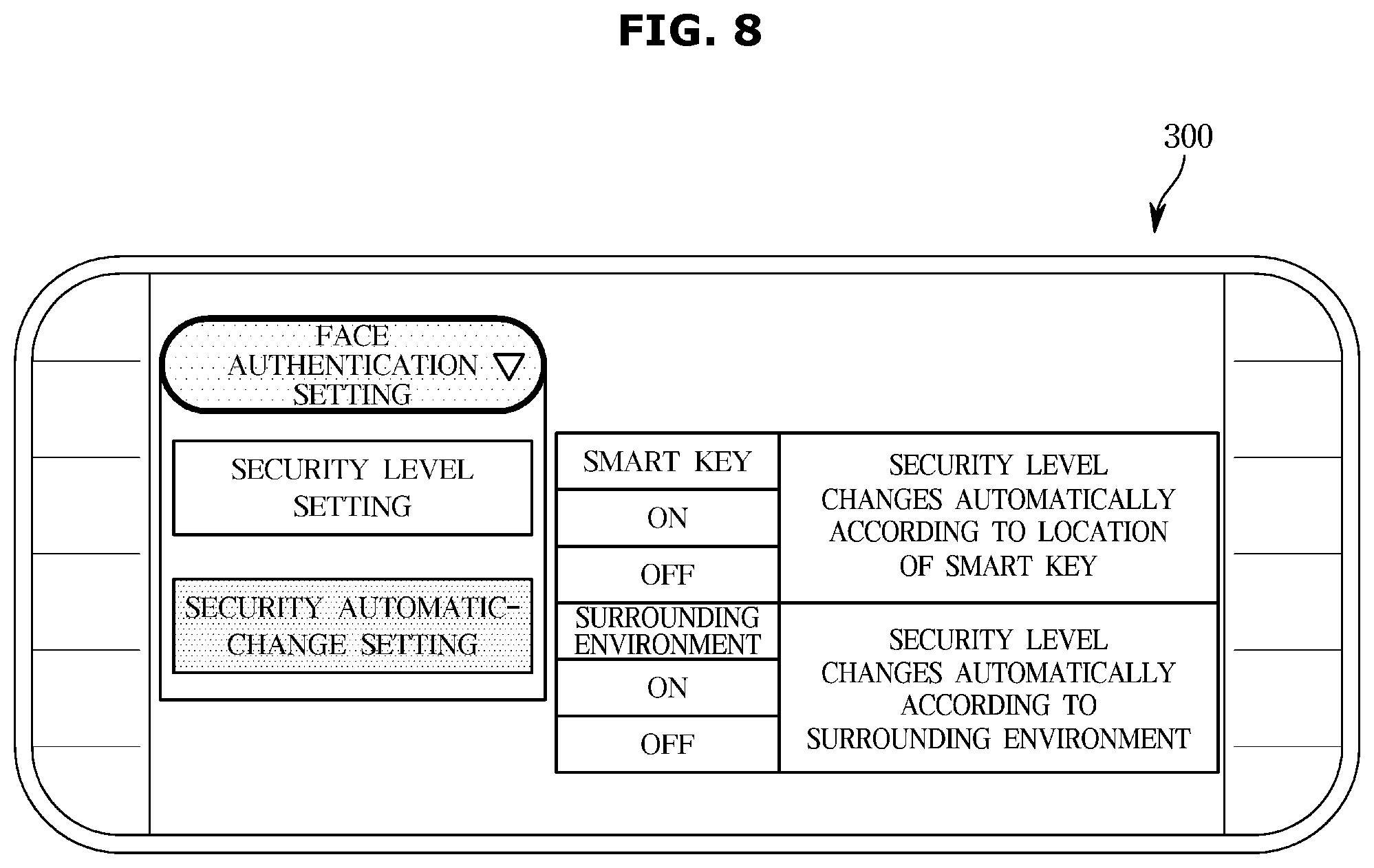 Patent US12367708 Figure 8 – Vehicle and method of controlling the same