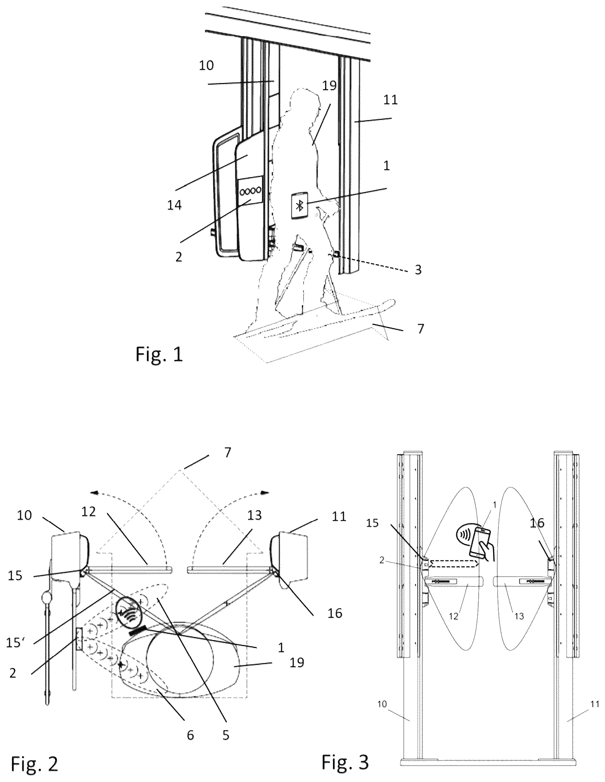 Patent US12367722 Figure 1 – Access control terminals