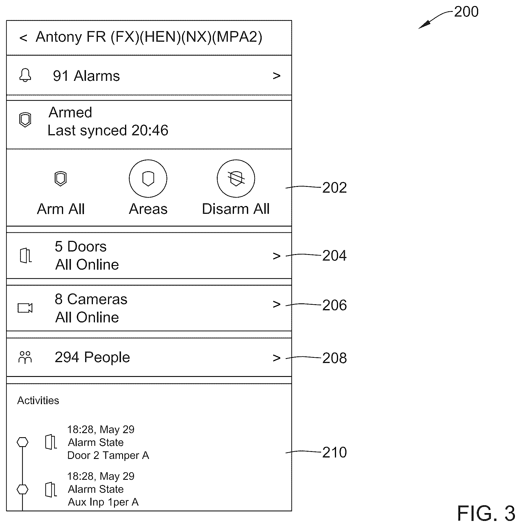 Patent US12367726 Figure 3 – Building access using a mobile device
