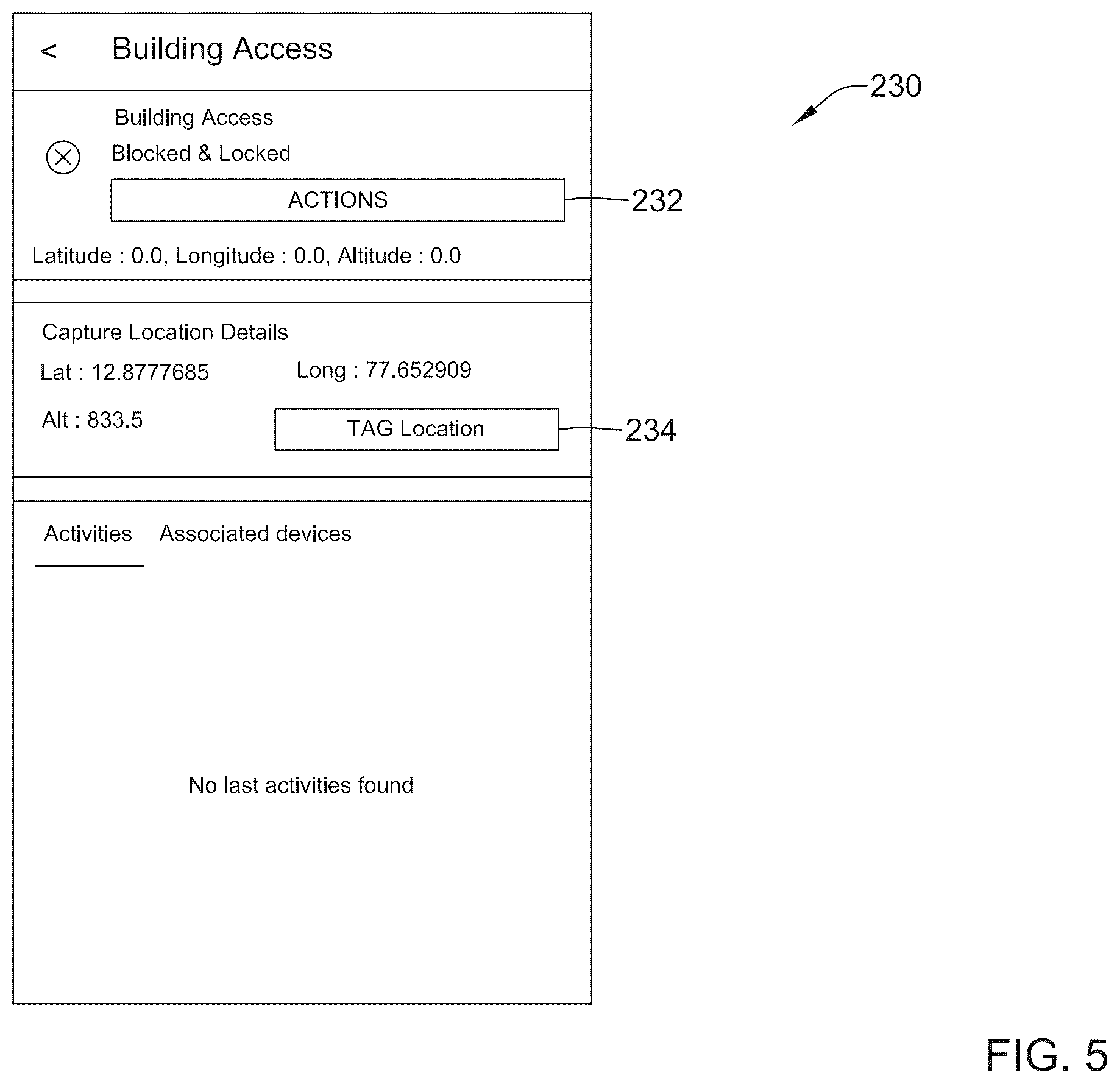 Patent US12367726 Figure 5 – Building access using a mobile device