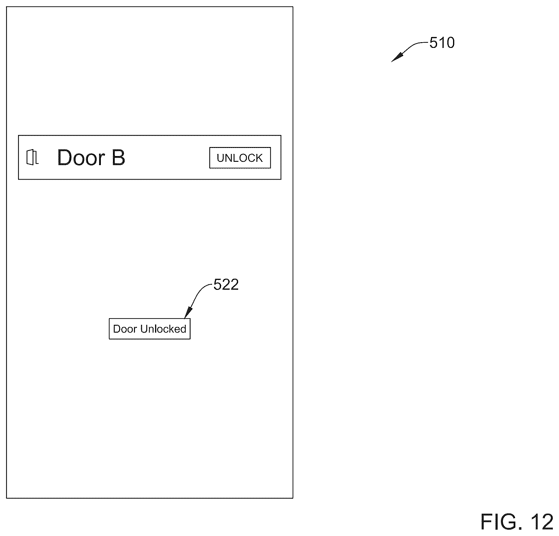 Patent US12367726 Figure 12 – Building access using a mobile device