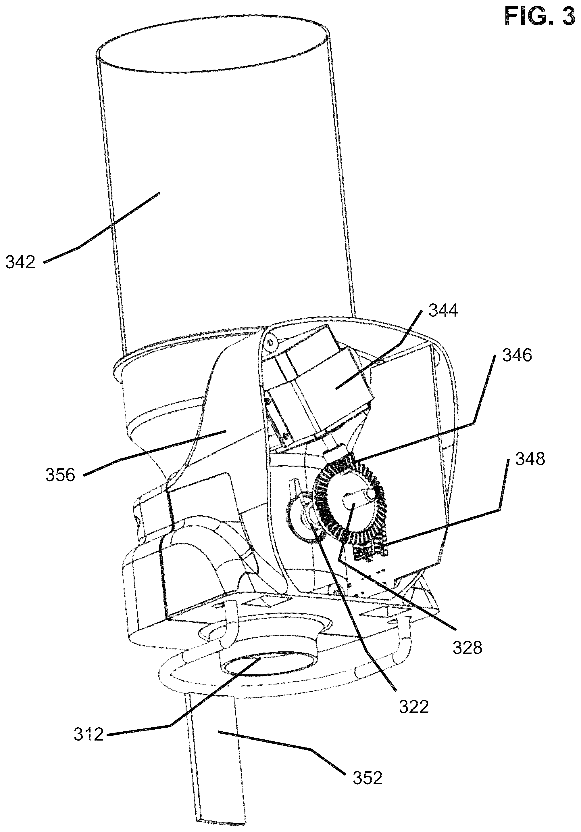 Patent US12367731 Figure 4 – Electric portion controlled dry food dispenser