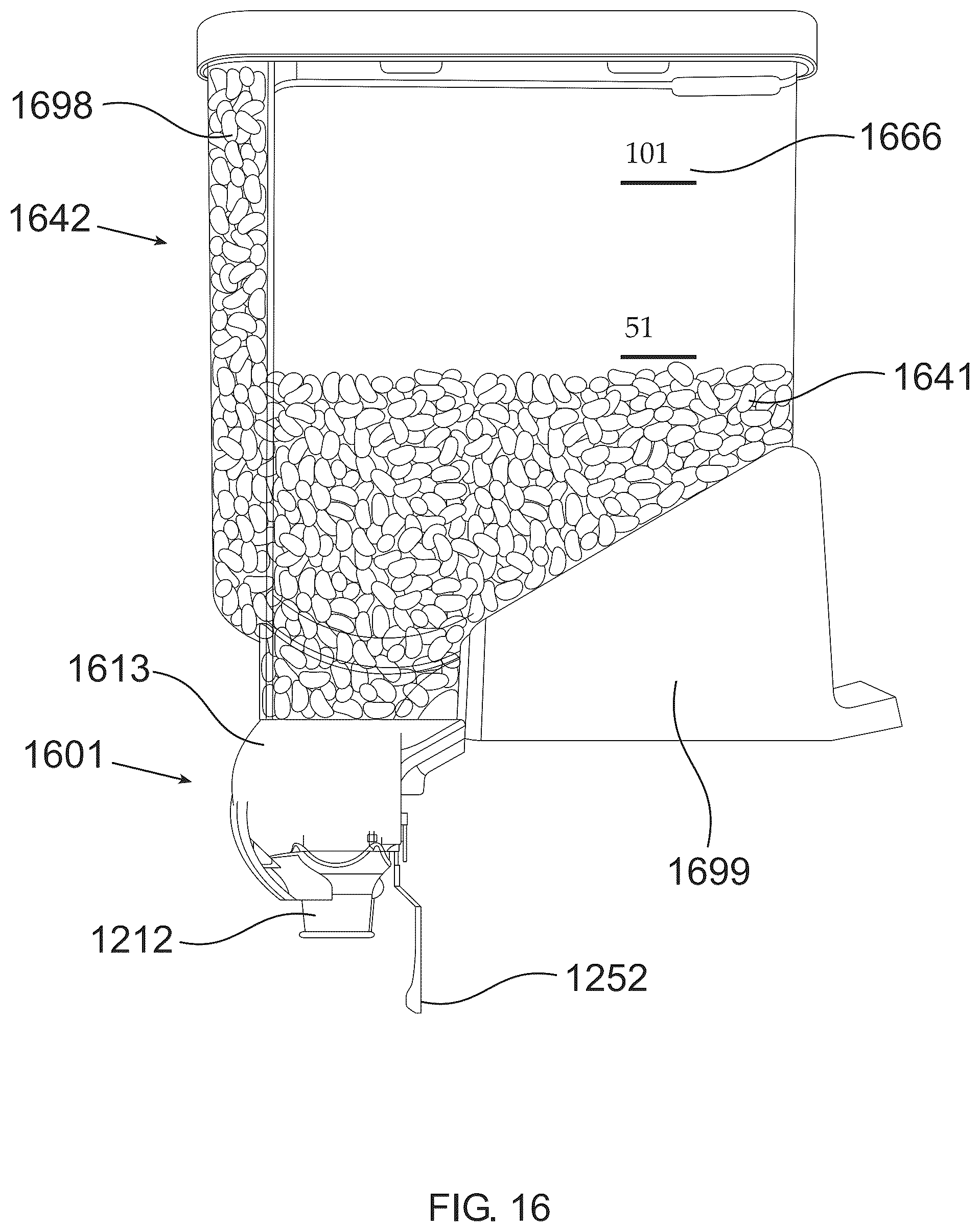 Patent US12367731 Figure 15 – Electric portion controlled dry food dispenser