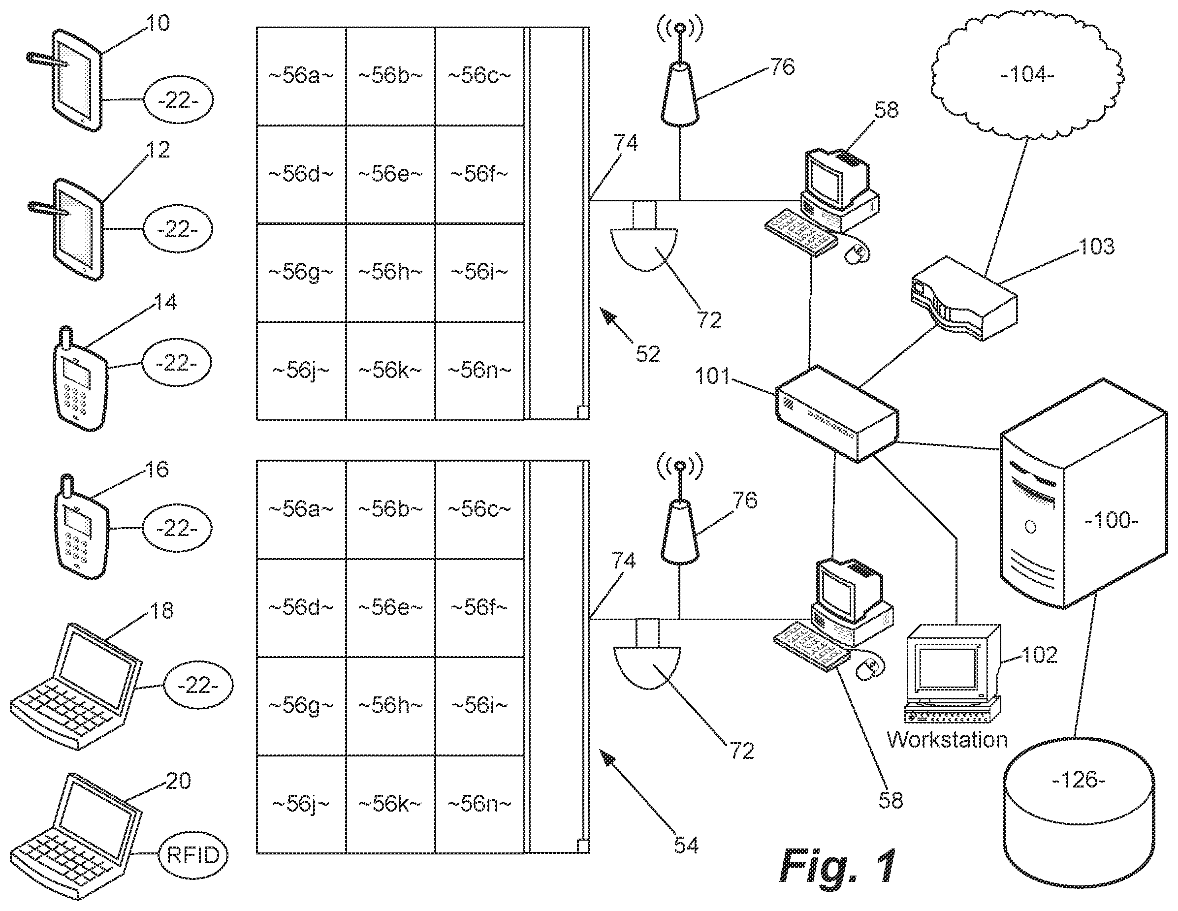 Patent US12367732 Figure 1 – Apparatus for controlling access to and use of portable electronic devices