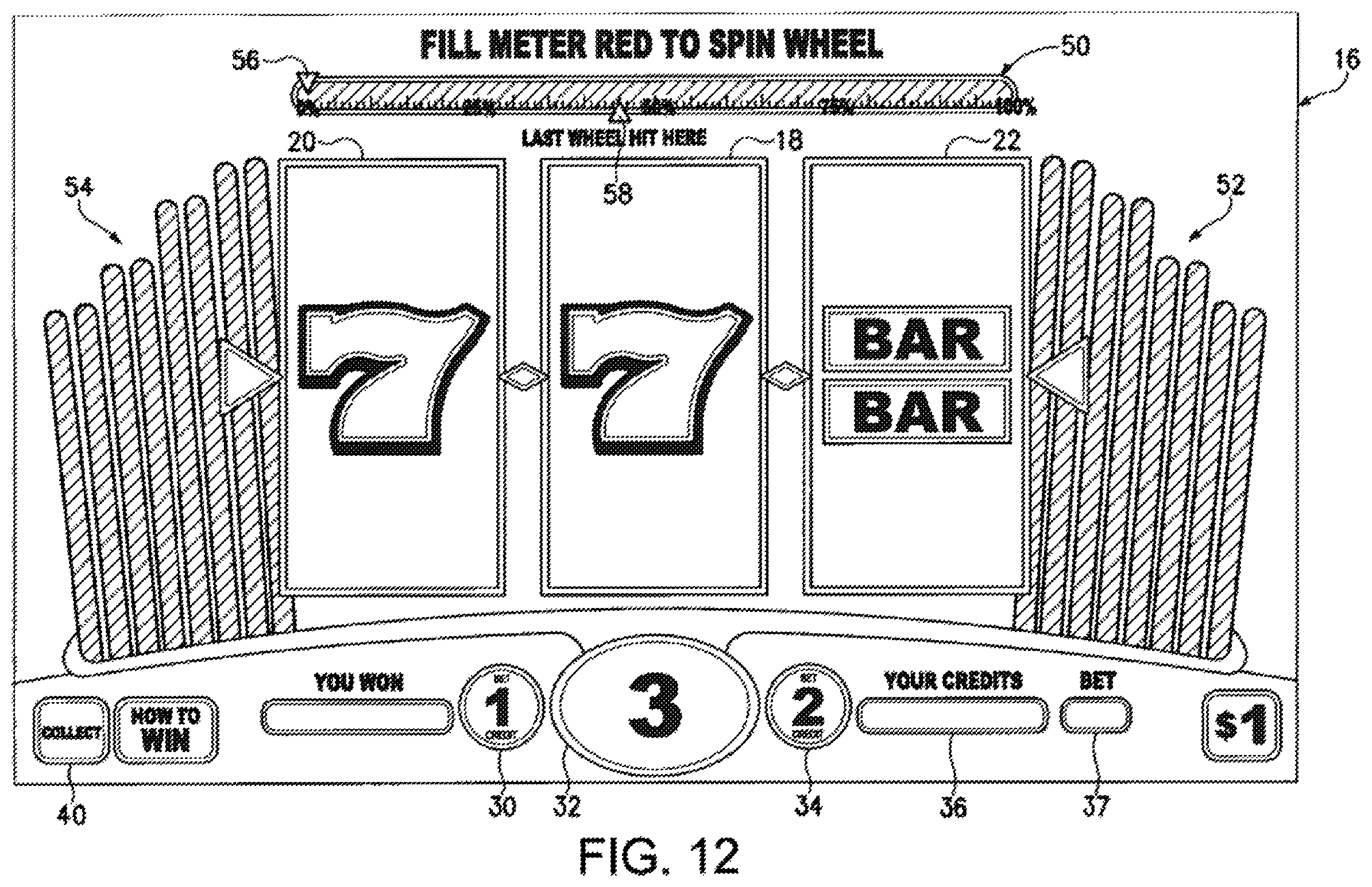 Patent US12367734 Figure 15 – System for generating game outcomes on a gaming device