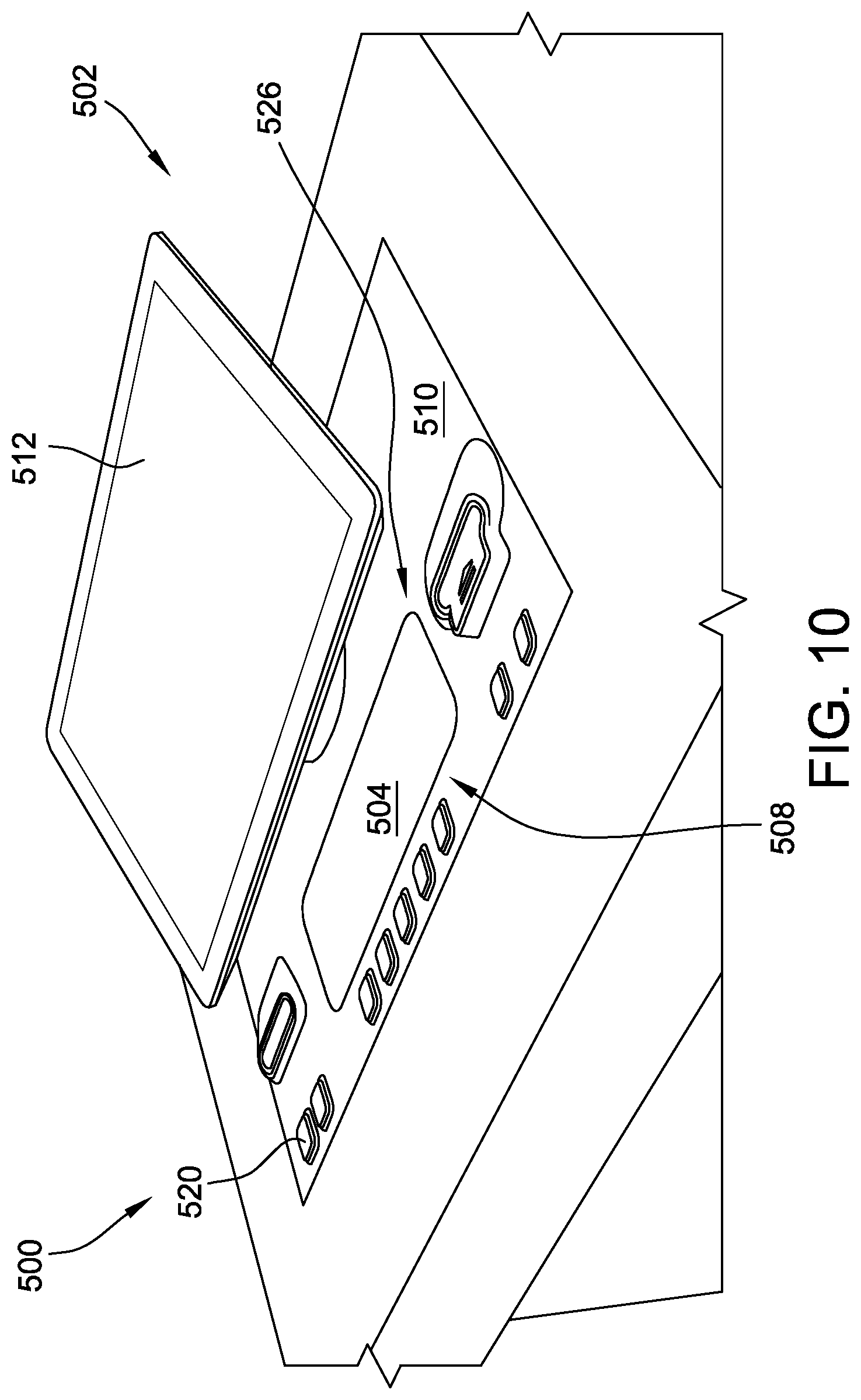 Patent US12367738 Figure 10 – Floating tabletop display