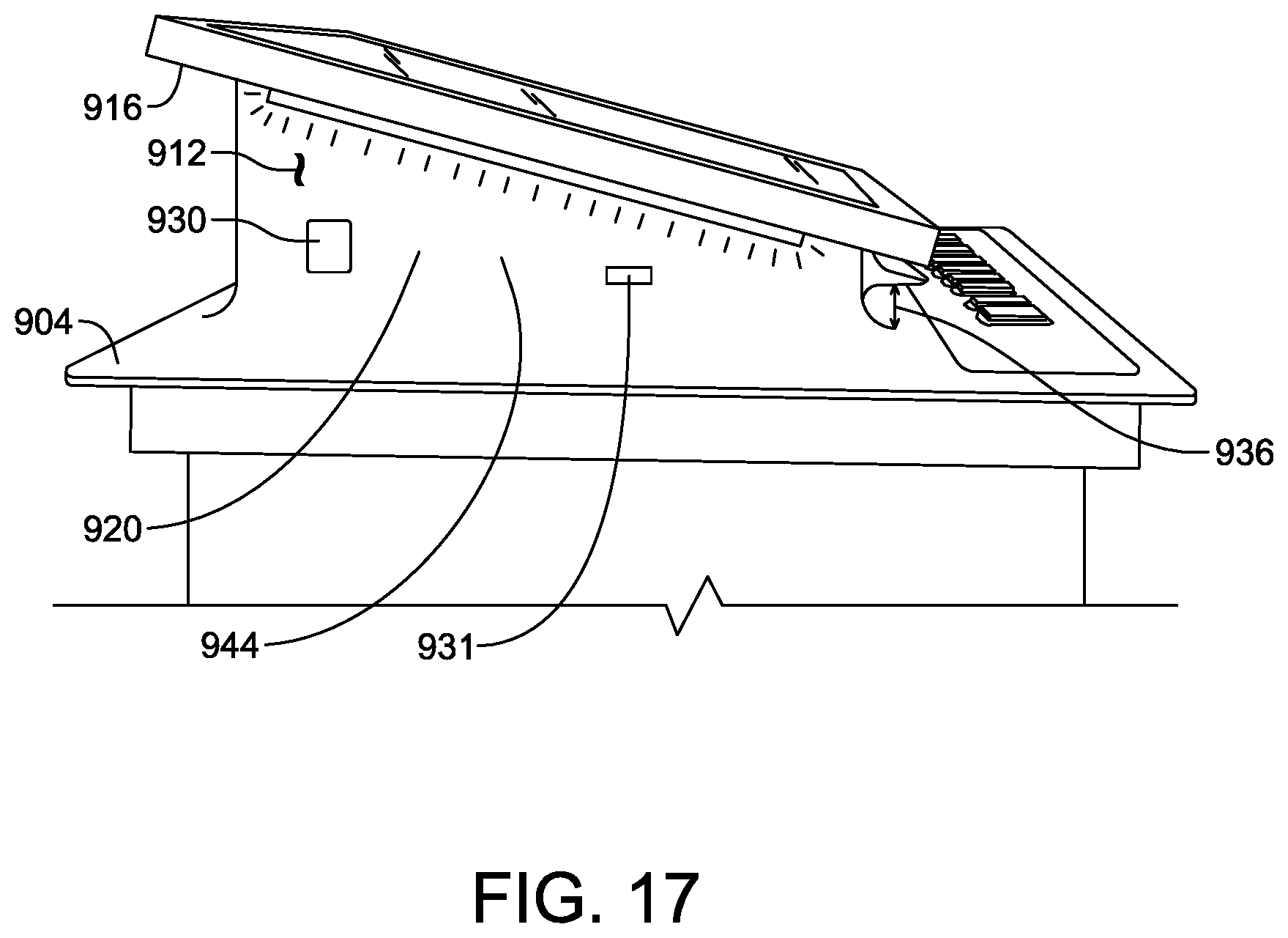 Patent US12367738 Figure 17 – Floating tabletop display
