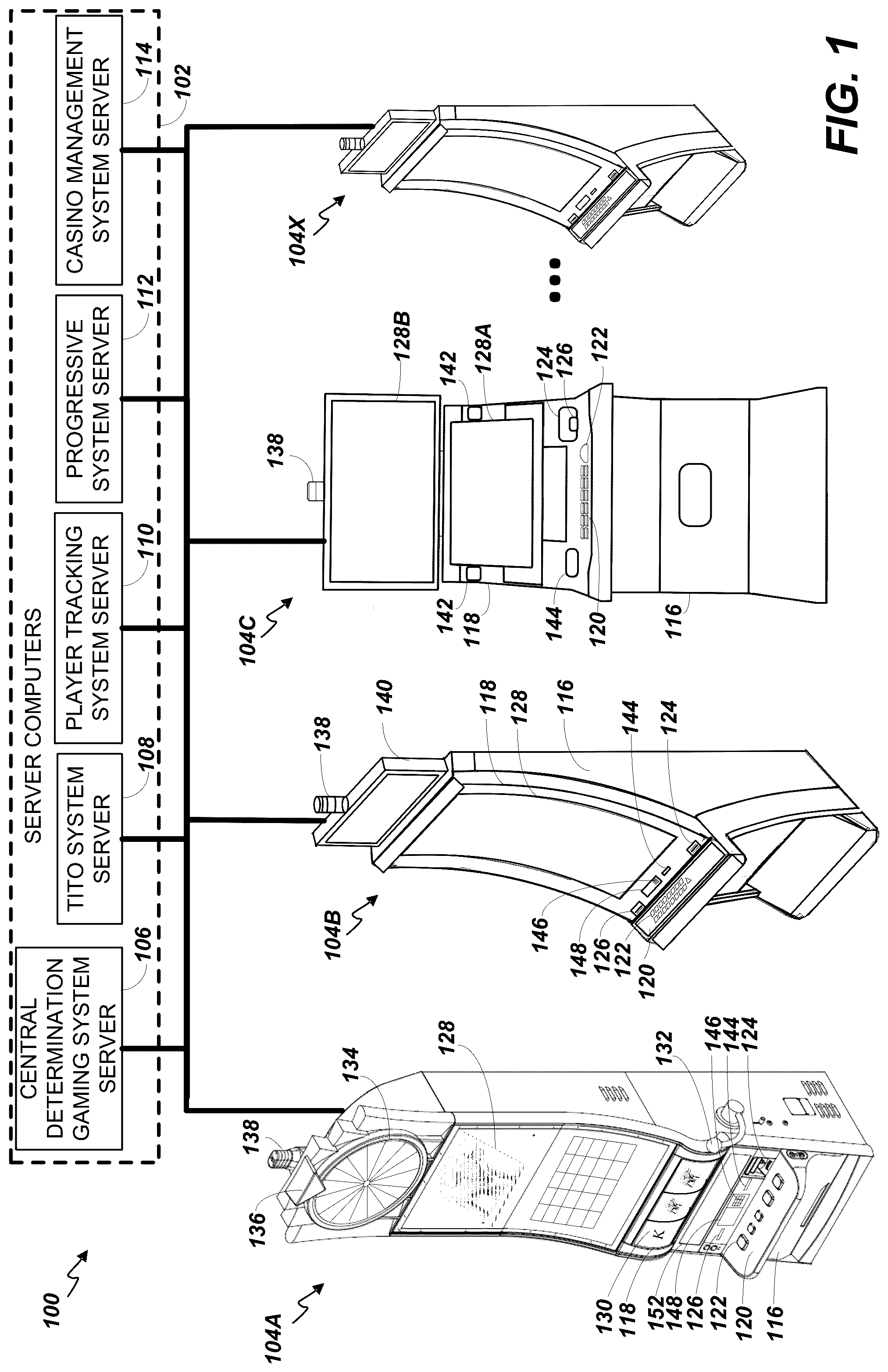 Patent US12367742 Figure 1 – Systems and methods for a free spin count-up and subsequent count-down