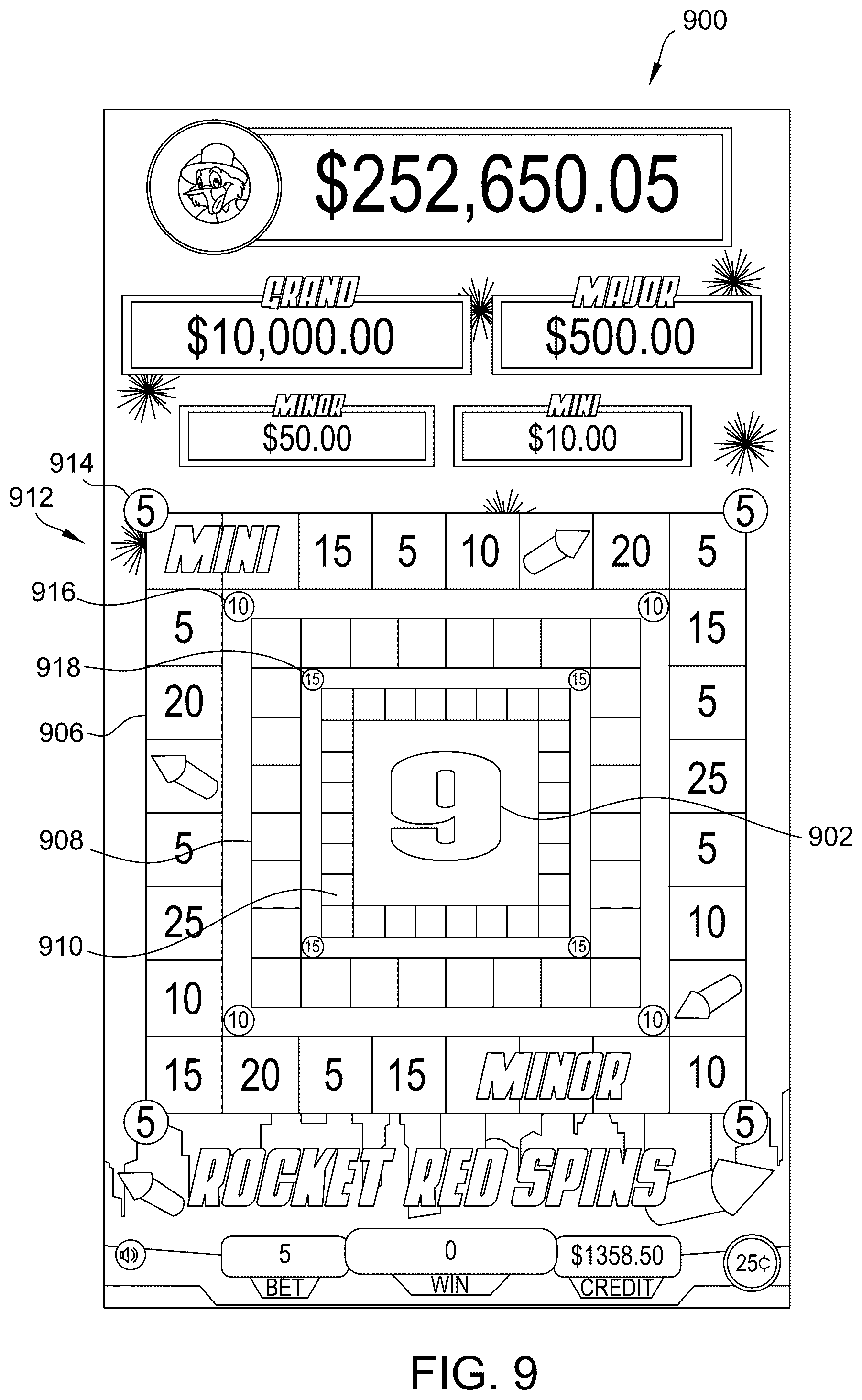 Patent US12367742 Figure 11 – Systems and methods for a free spin count-up and subsequent count-down