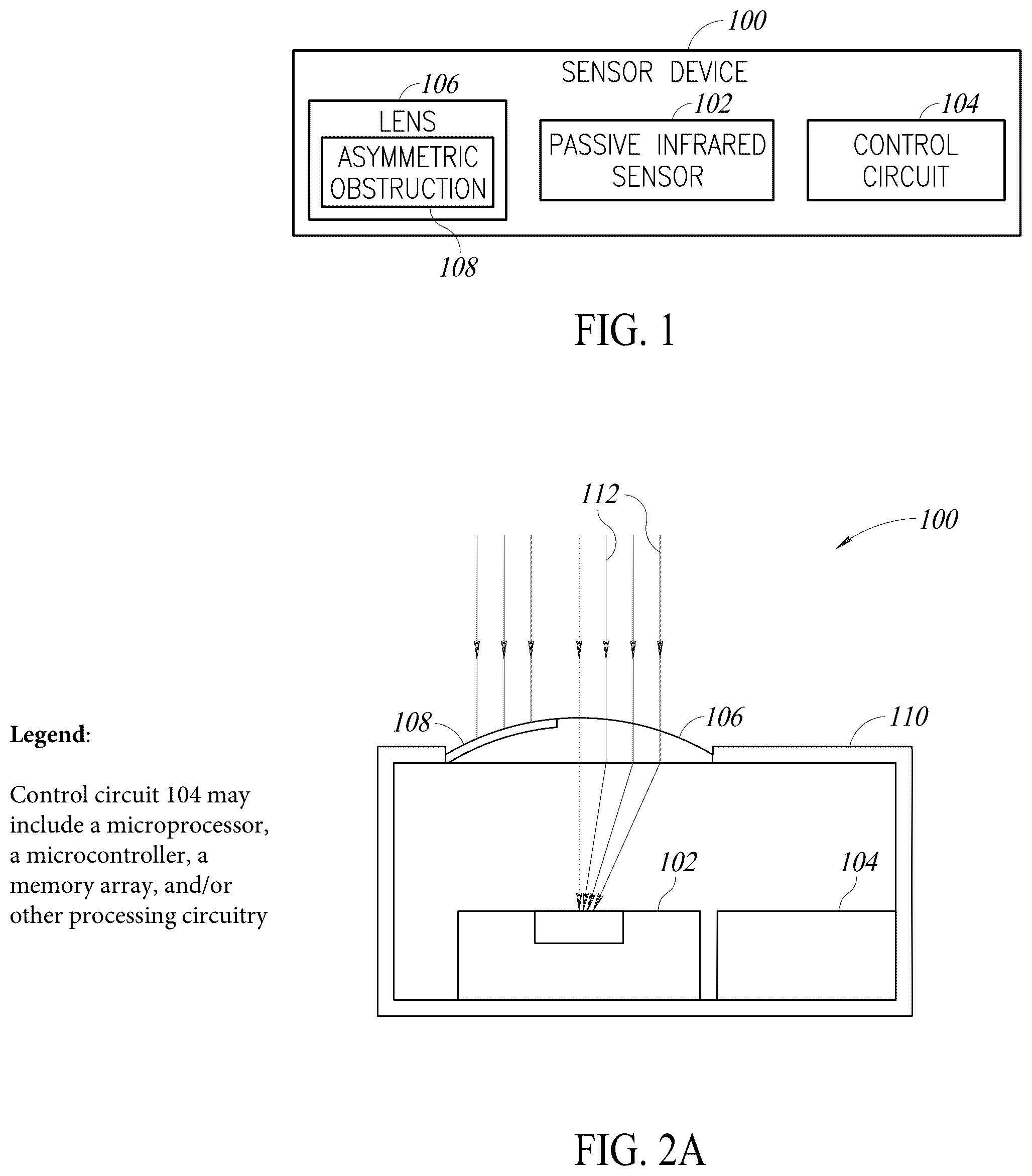 Patent US12367745 — Passive infrared sensor with patterned lens — Figure 1