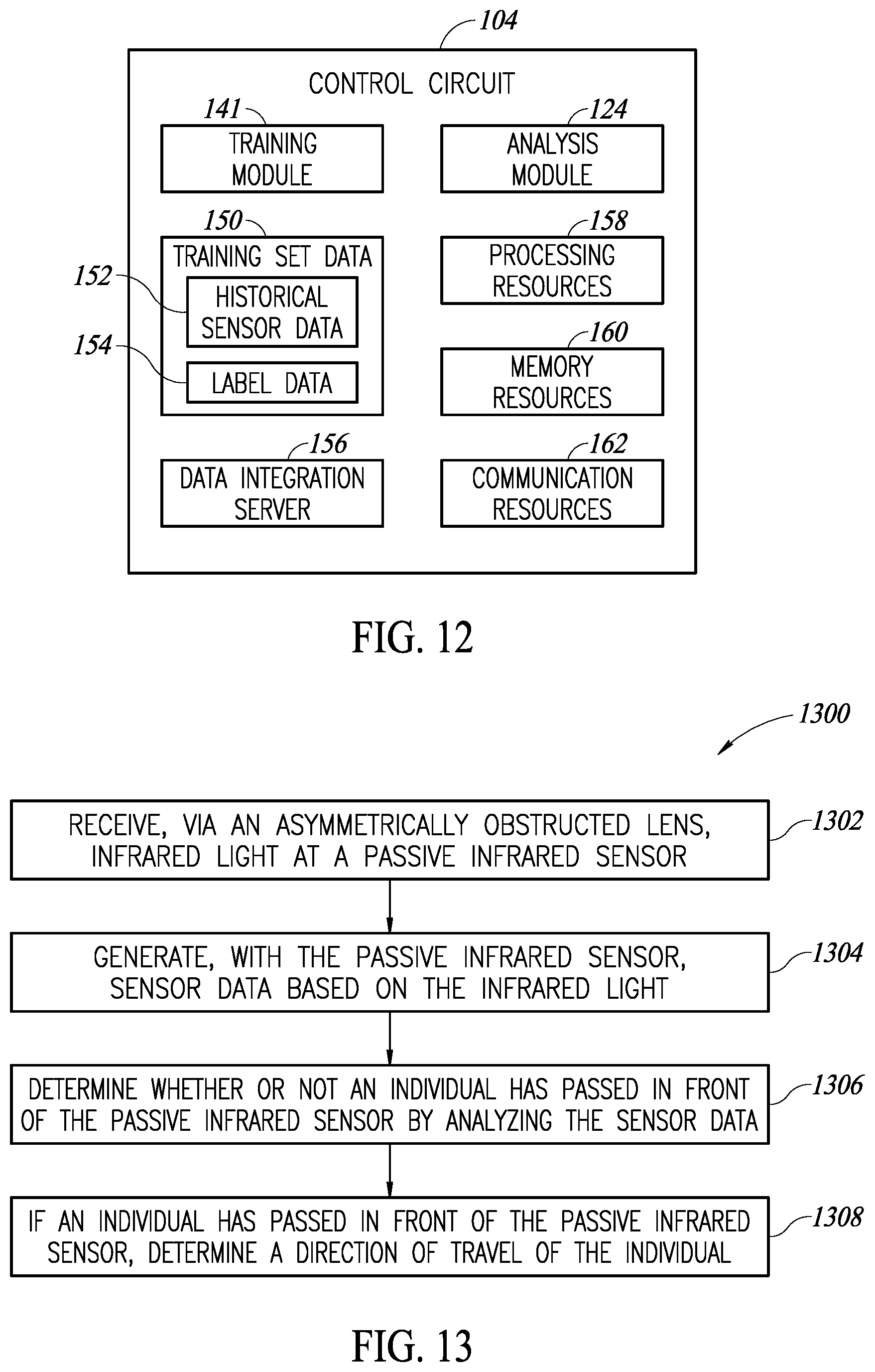 Patent US12367745 Figure 12 – Passive infrared sensor with patterned lens