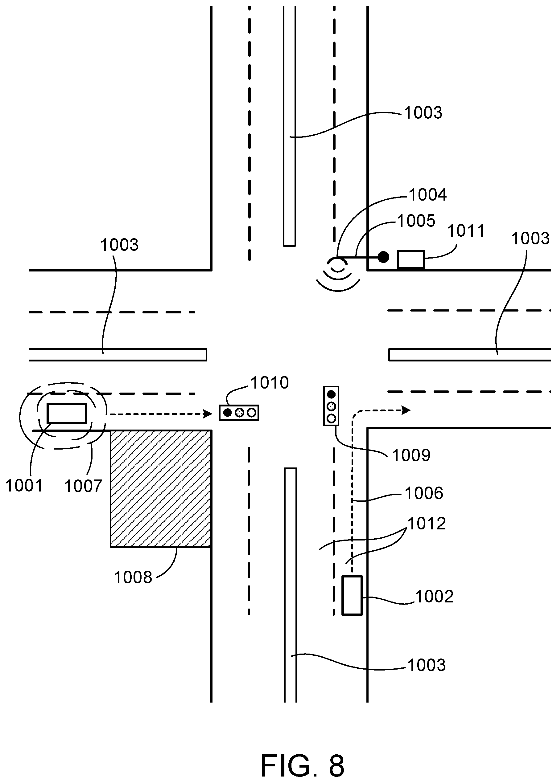 Patent US12367772 Figure 7 – Early warning and collision avoidance