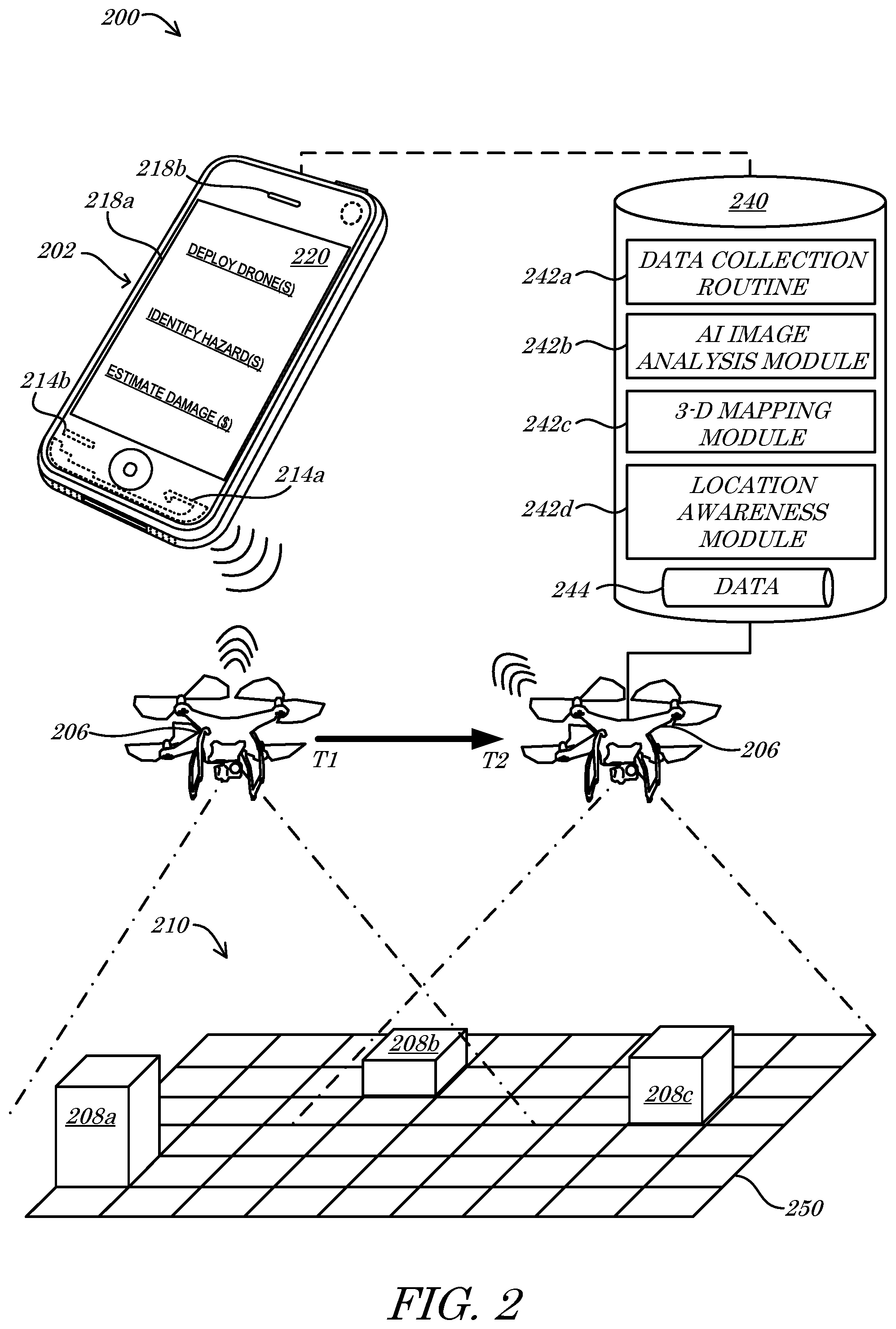 Patent US12367777 Figure 2 – Systems and methods for autonomous hazardous area data collection