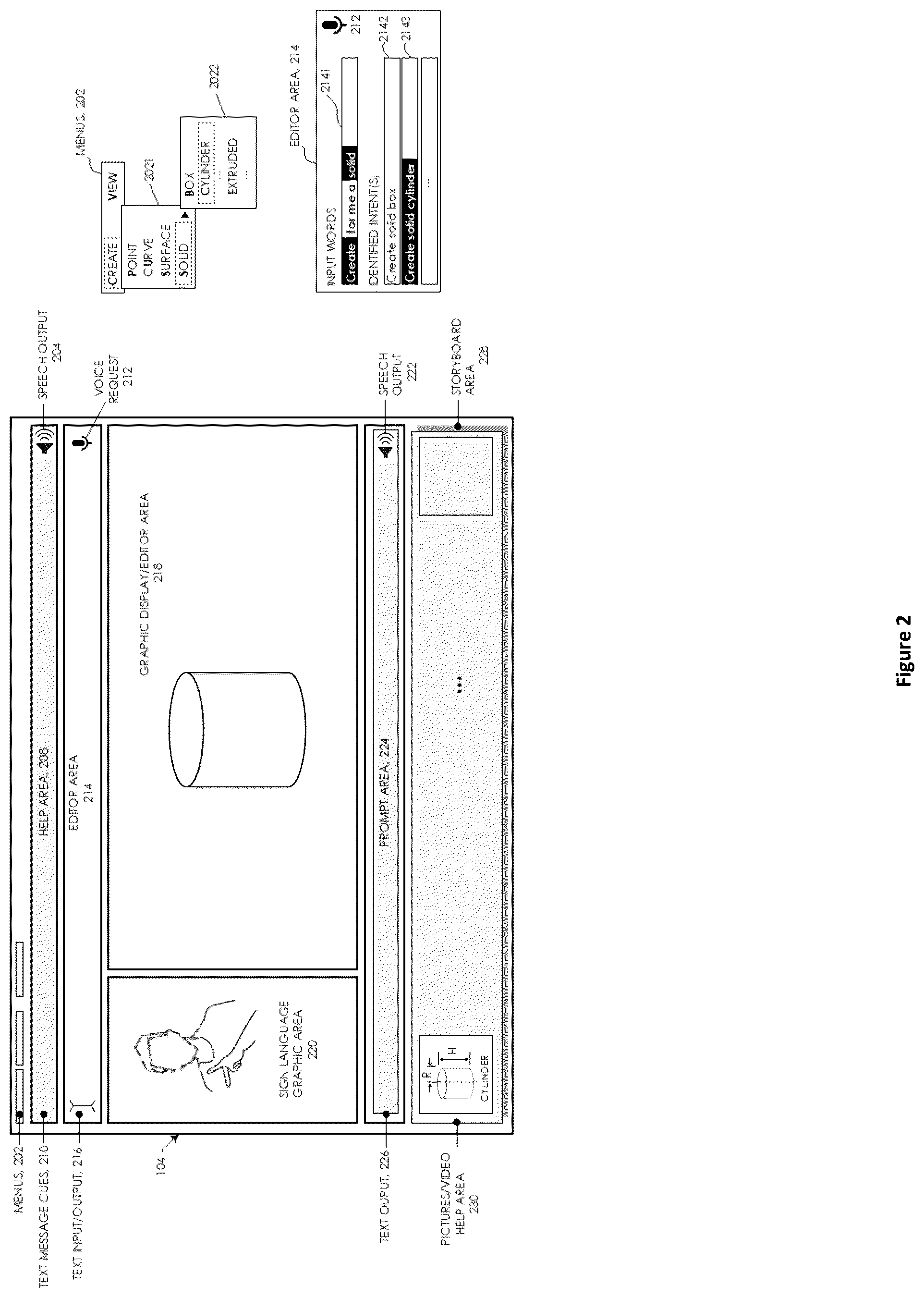 Patent US12367790 Figure 2 – Universal method for dynamic intents with accurate sign language output in user interfaces of application programs and operating systems