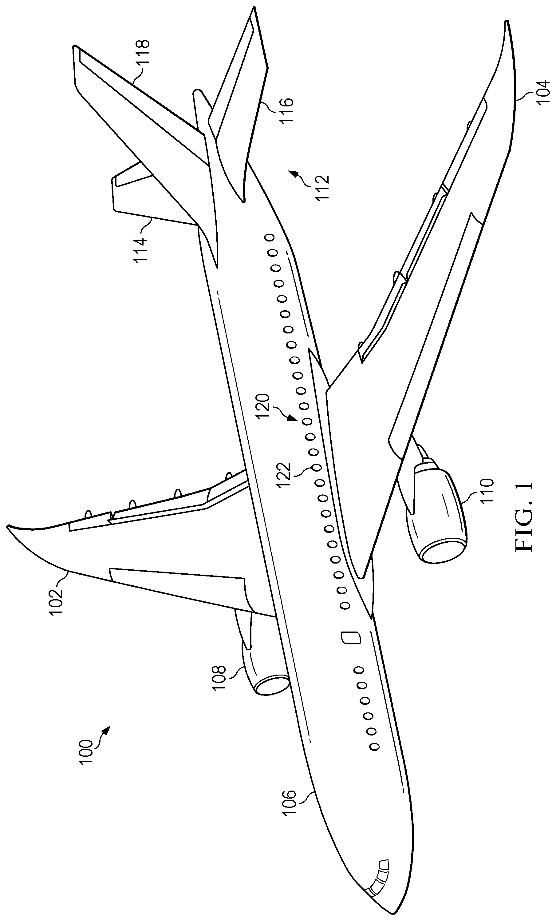 Patent US12367794 — Virtual window for aircraft fuselage — Figure 1