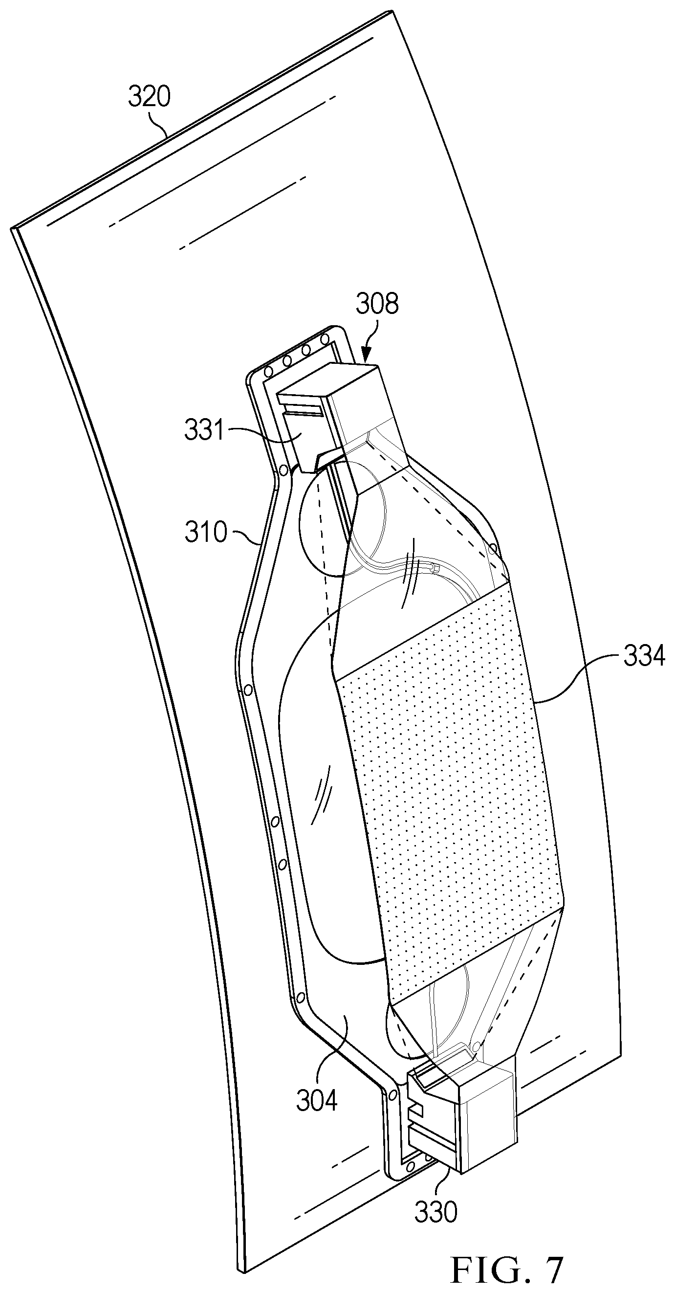Patent US12367794 Figure 7 – Virtual window for aircraft fuselage