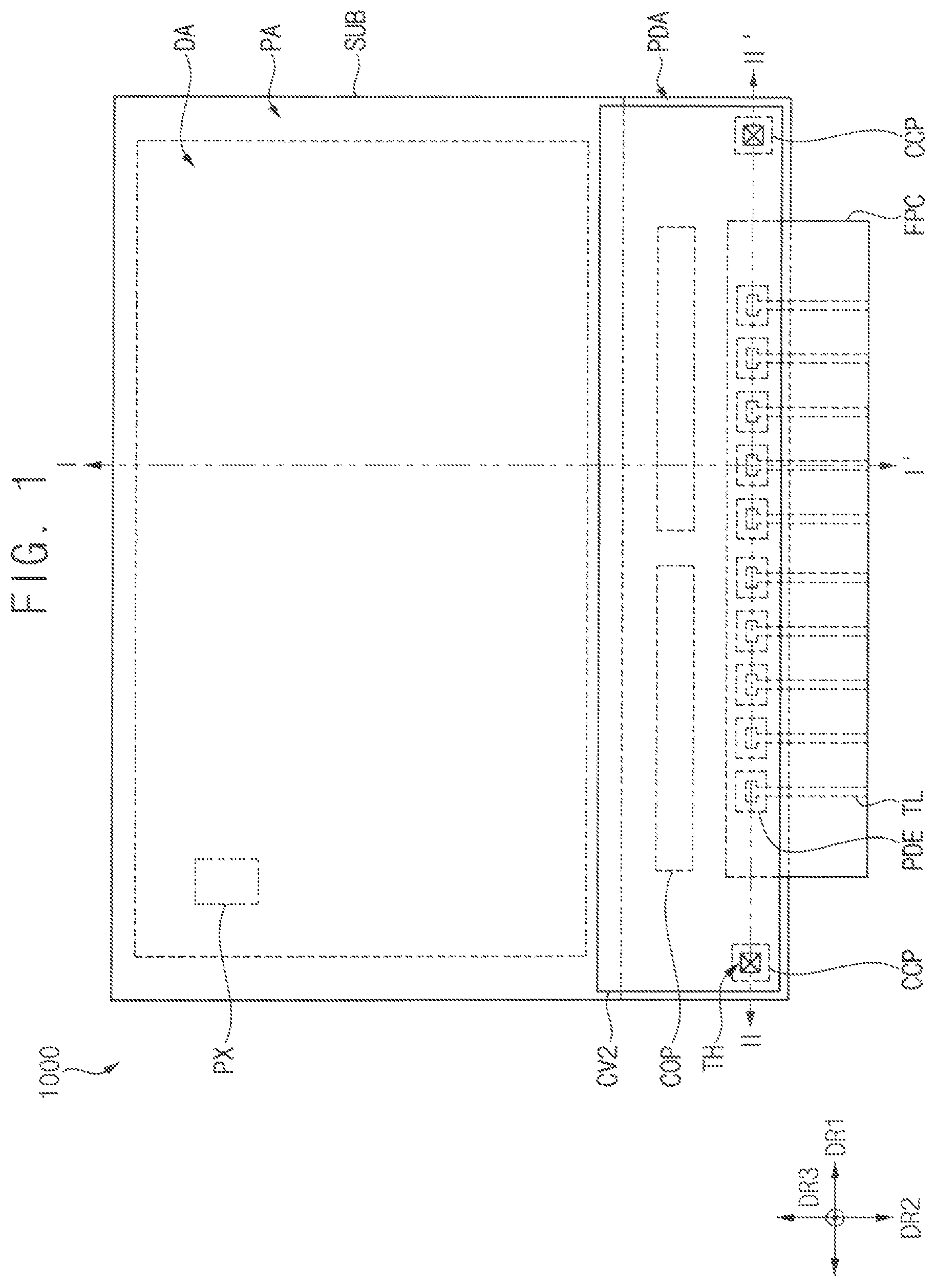 Patent US12367802 Figure 1 – Display device and manufacturing method of the same