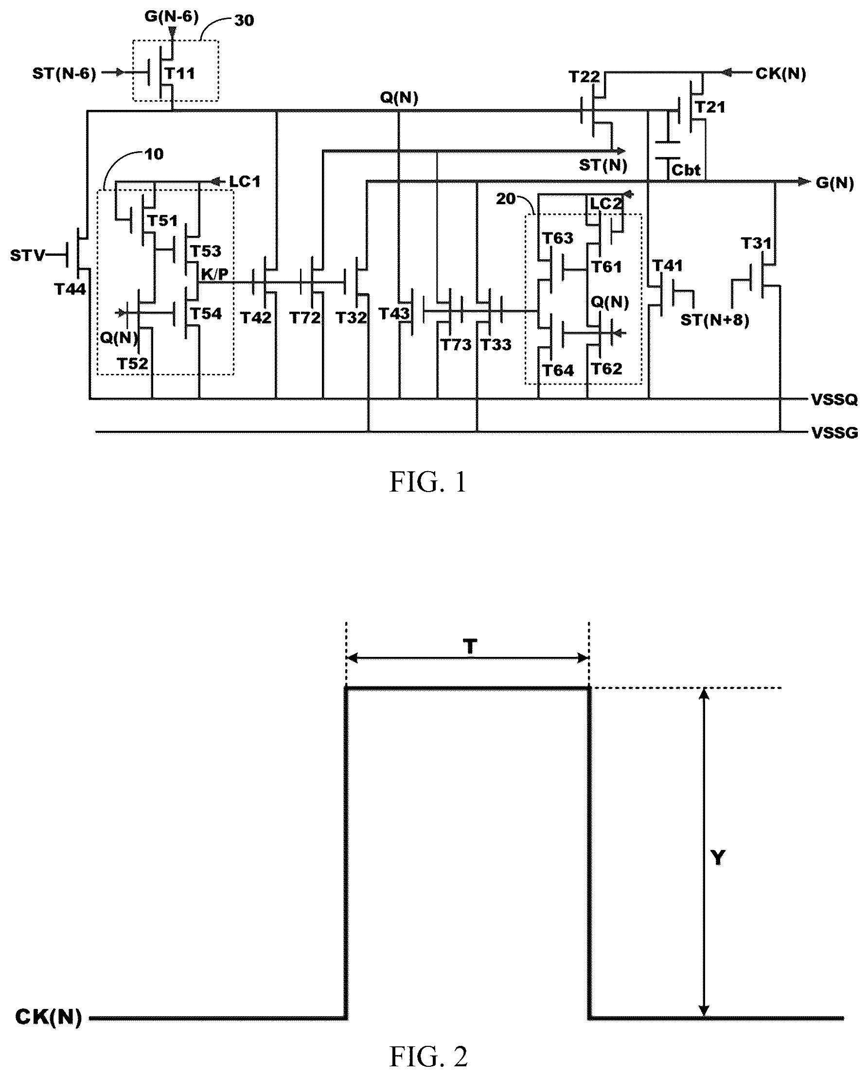 Patent US12367804 Figure 1 – Gate driving circuit and display panel