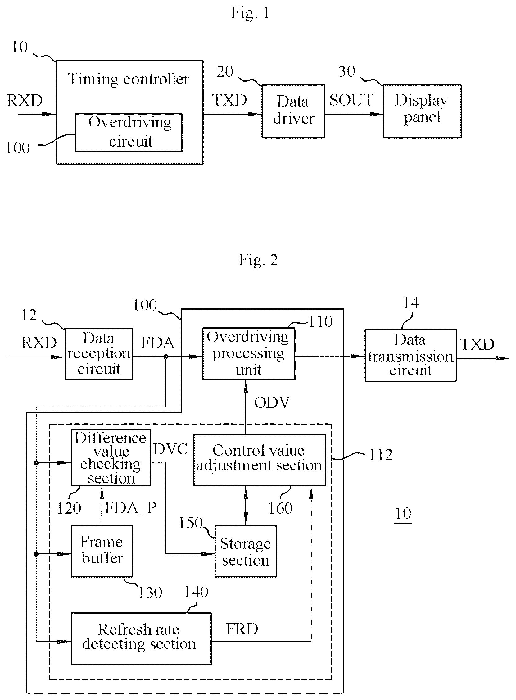 Patent US12367806 Figure 1 – Timing controller of display apparatus controlling overdriving of display data