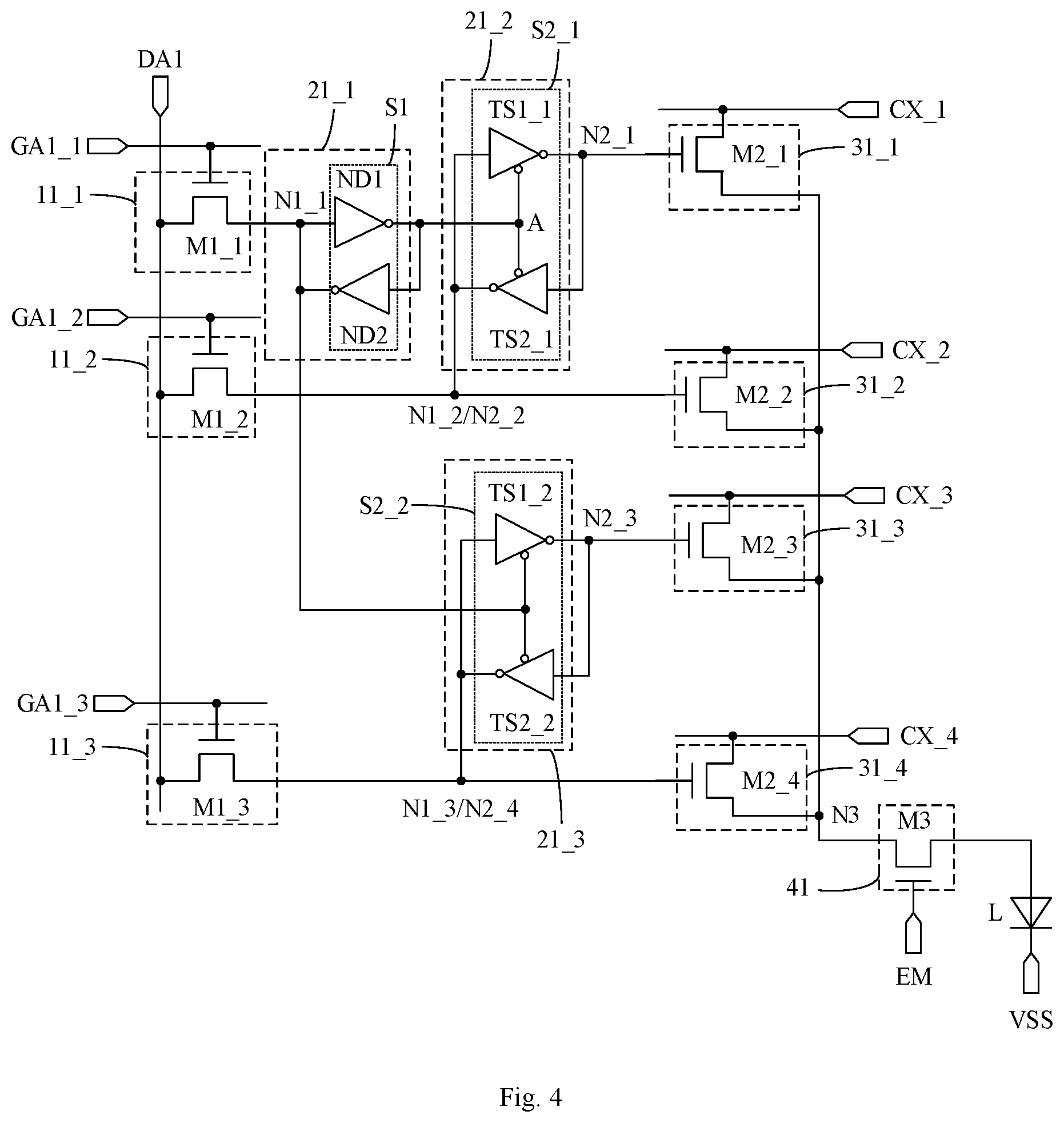 Patent US12367807 Figure 4 – Pixel circuit, driving method therefor and display apparatus