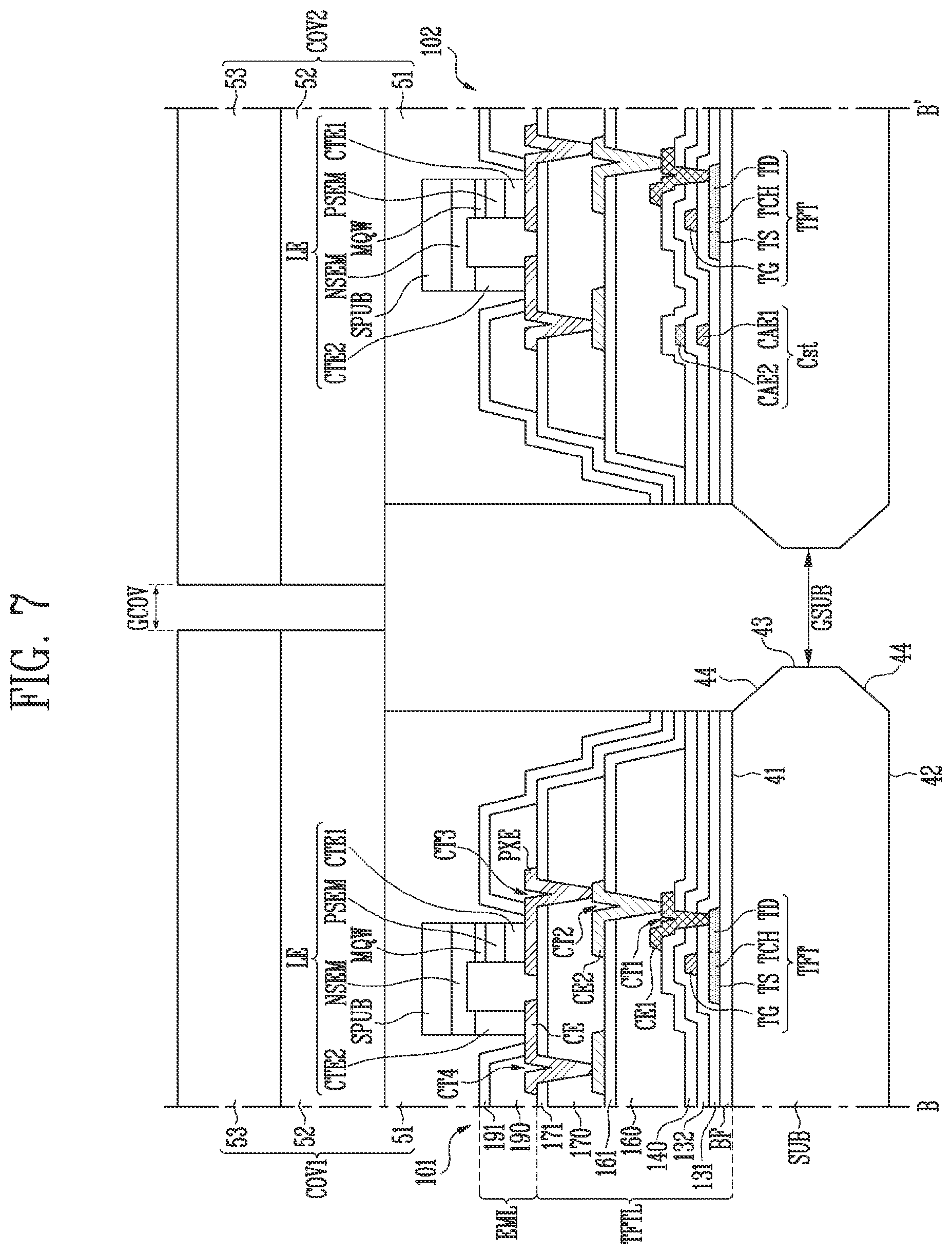 Patent US12367809 Figure 7 – Display device and tiled display device