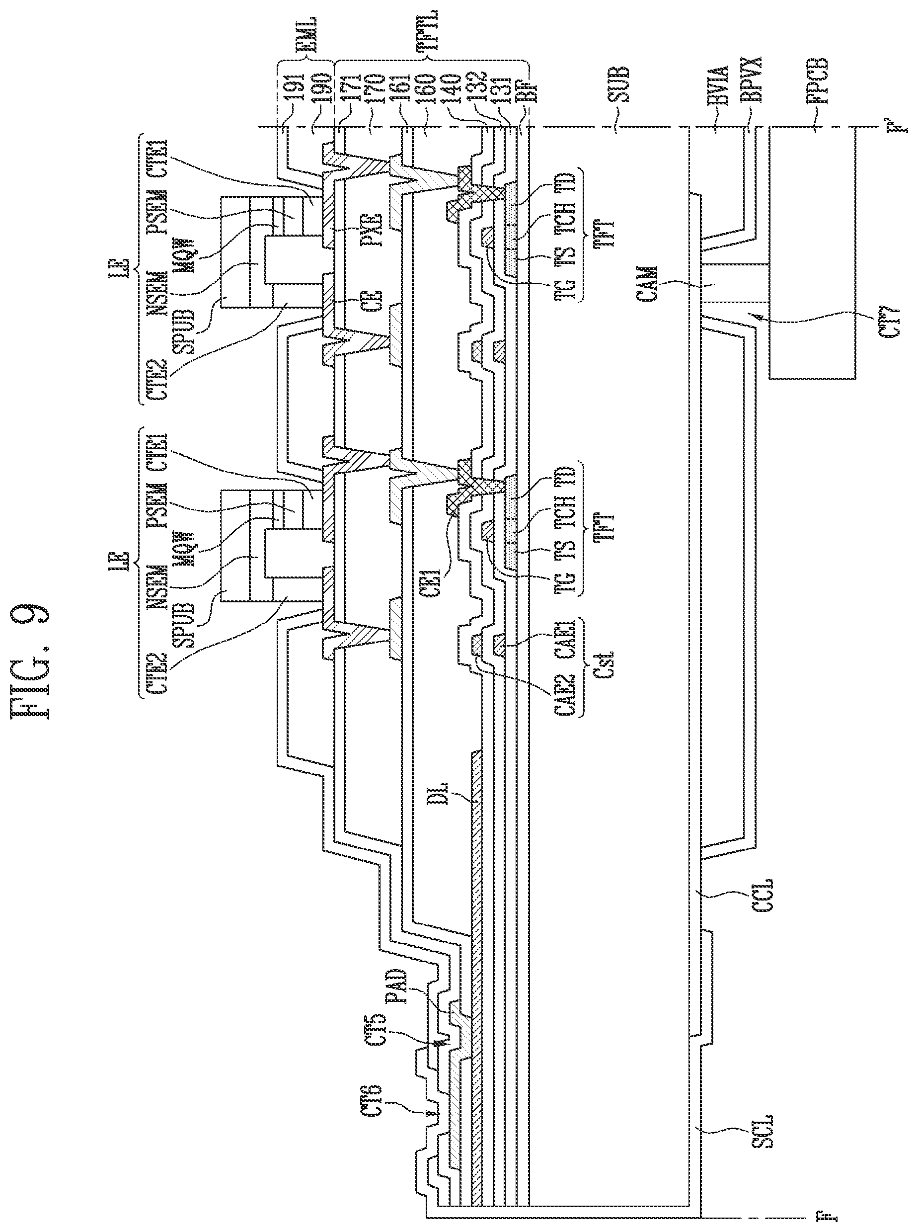 Patent US12367809 Figure 9 – Display device and tiled display device