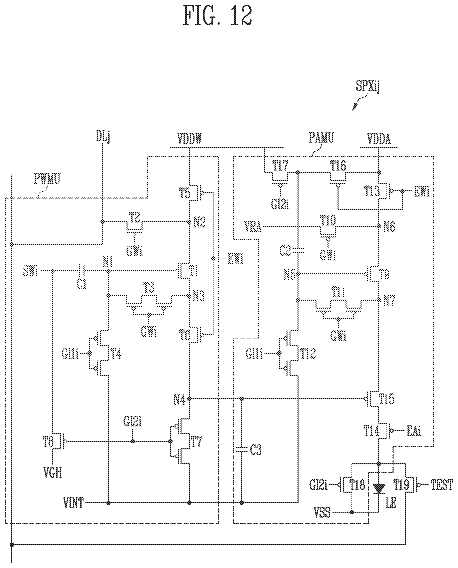 Patent US12367809 Figure 12 – Display device and tiled display device