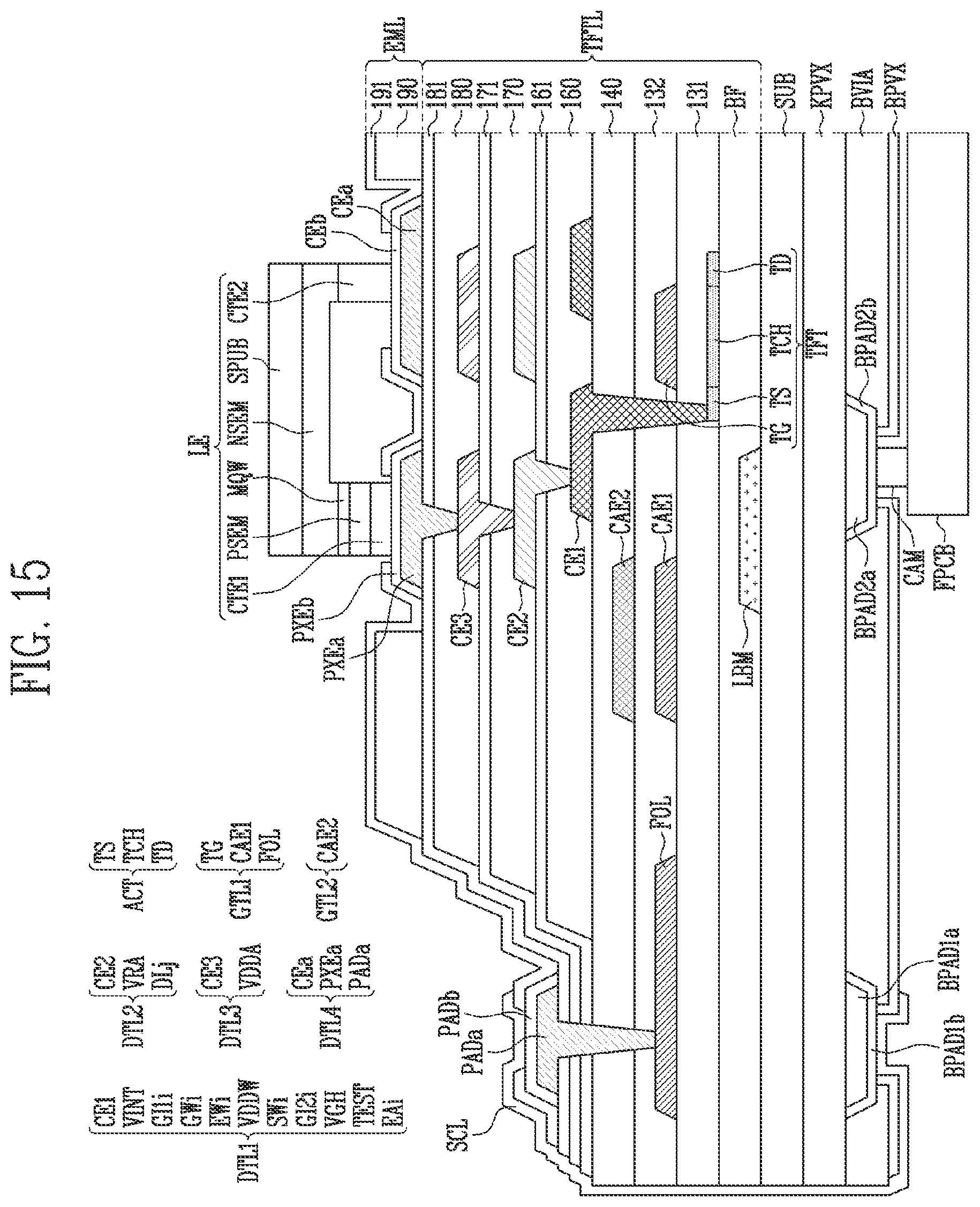 Patent US12367809 Figure 15 – Display device and tiled display device