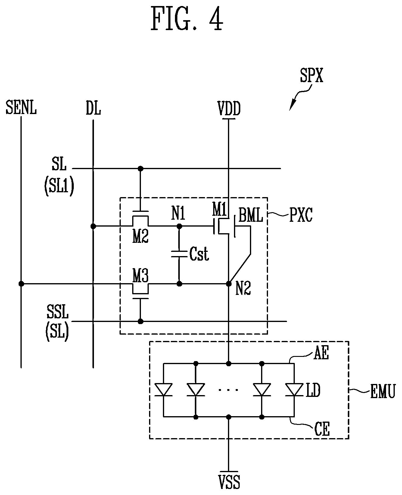 Patent US12367810 Figure 4 – Display device and manufacturing method for the same