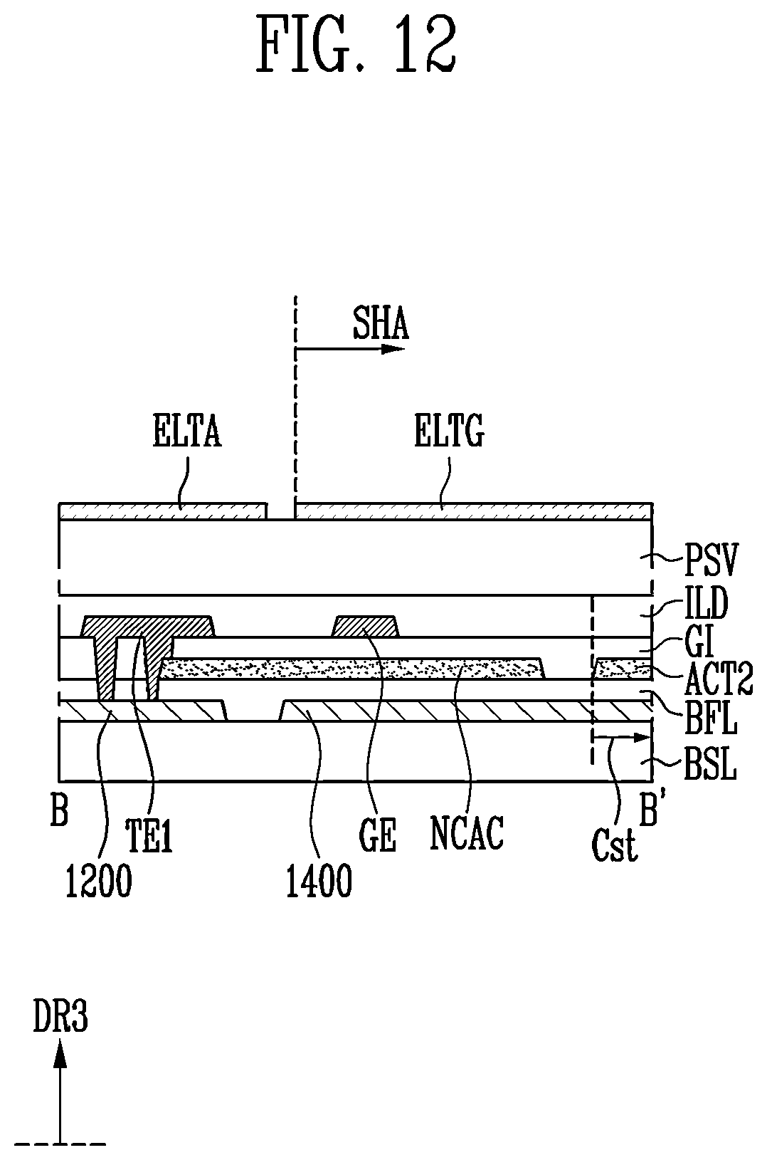 Patent US12367810 Figure 12 – Display device and manufacturing method for the same