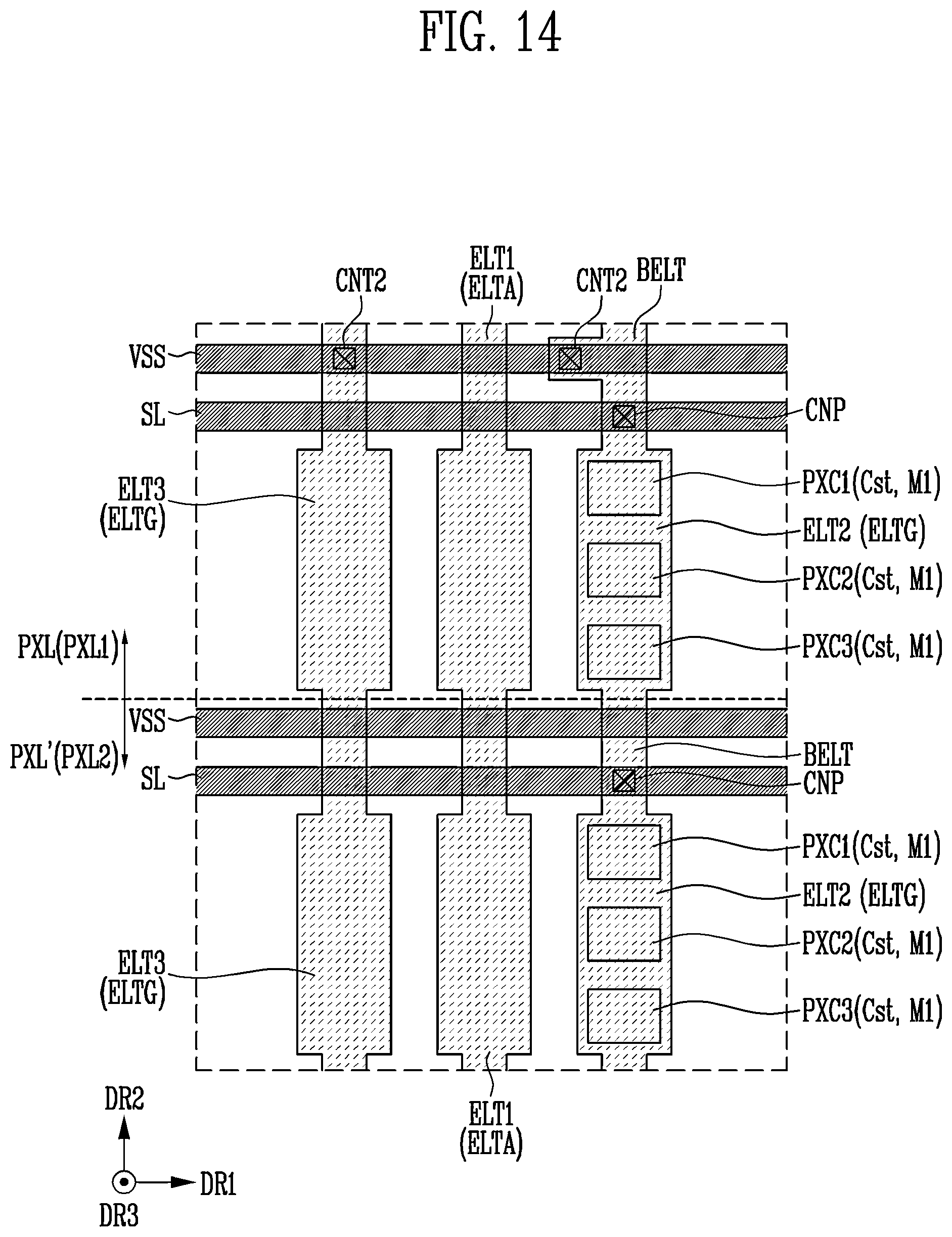 Patent US12367810 Figure 14 – Display device and manufacturing method for the same