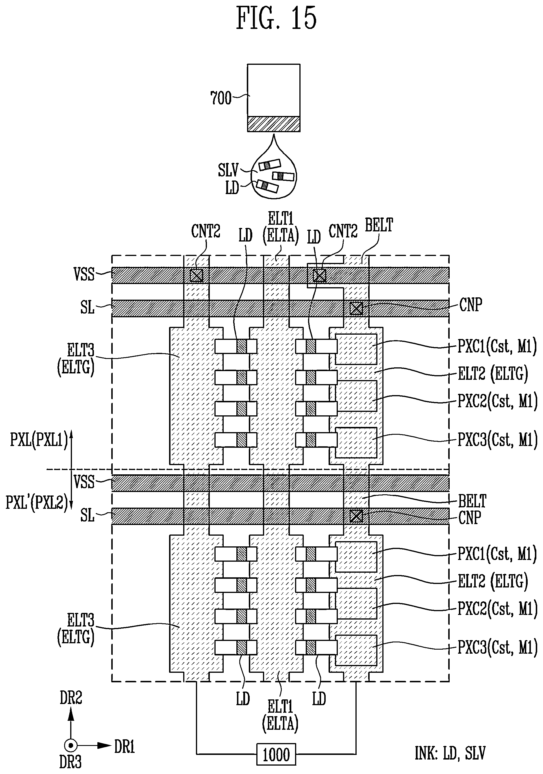 Patent US12367810 Figure 15 – Display device and manufacturing method for the same