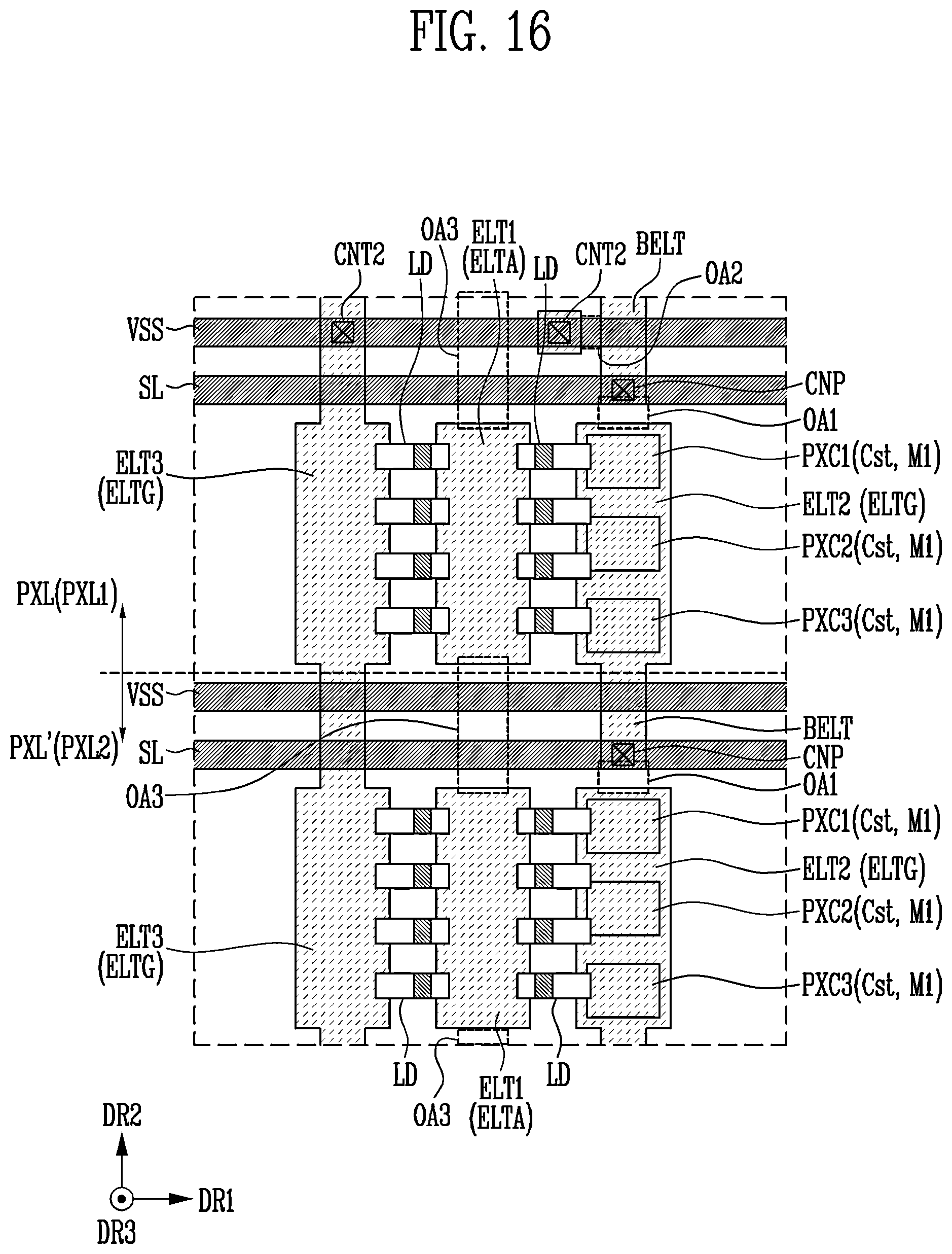 Patent US12367810 Figure 16 – Display device and manufacturing method for the same