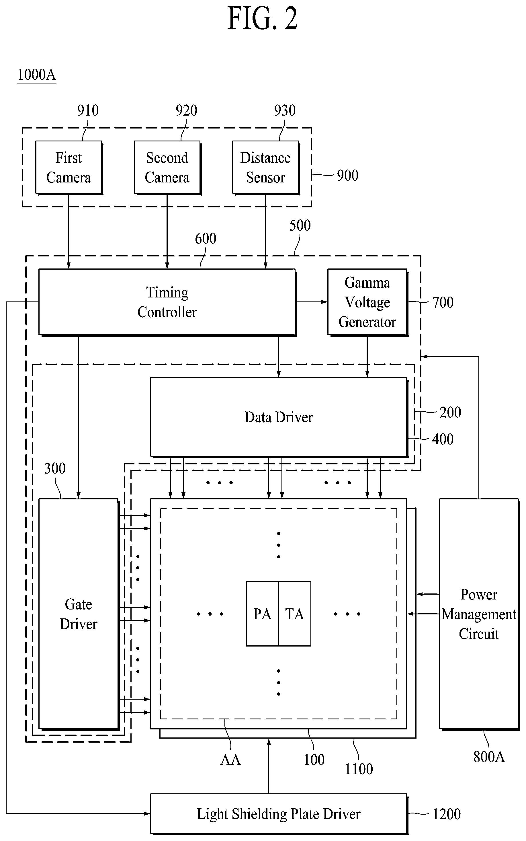Patent US12367812 Figure 2 – Transparent display device and method for driving the same