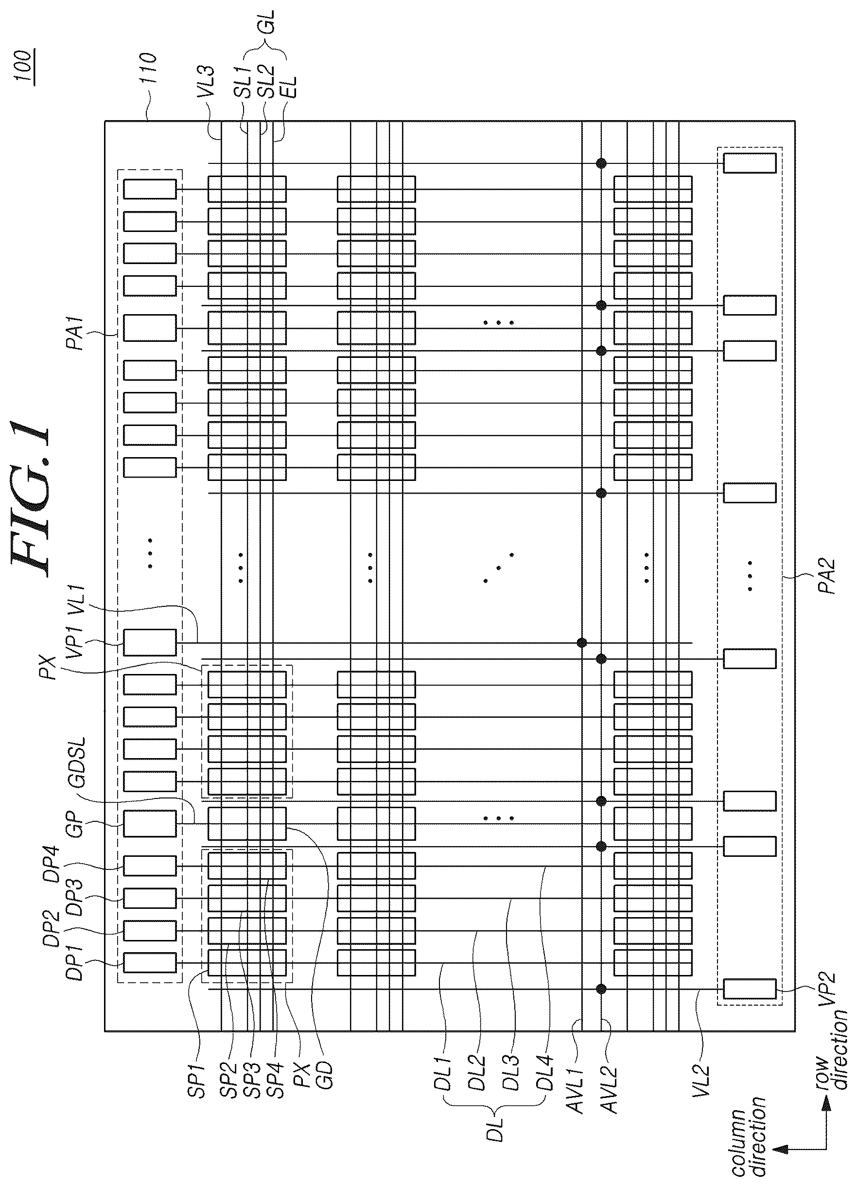 Patent US12367819 Figure 1 – Display device