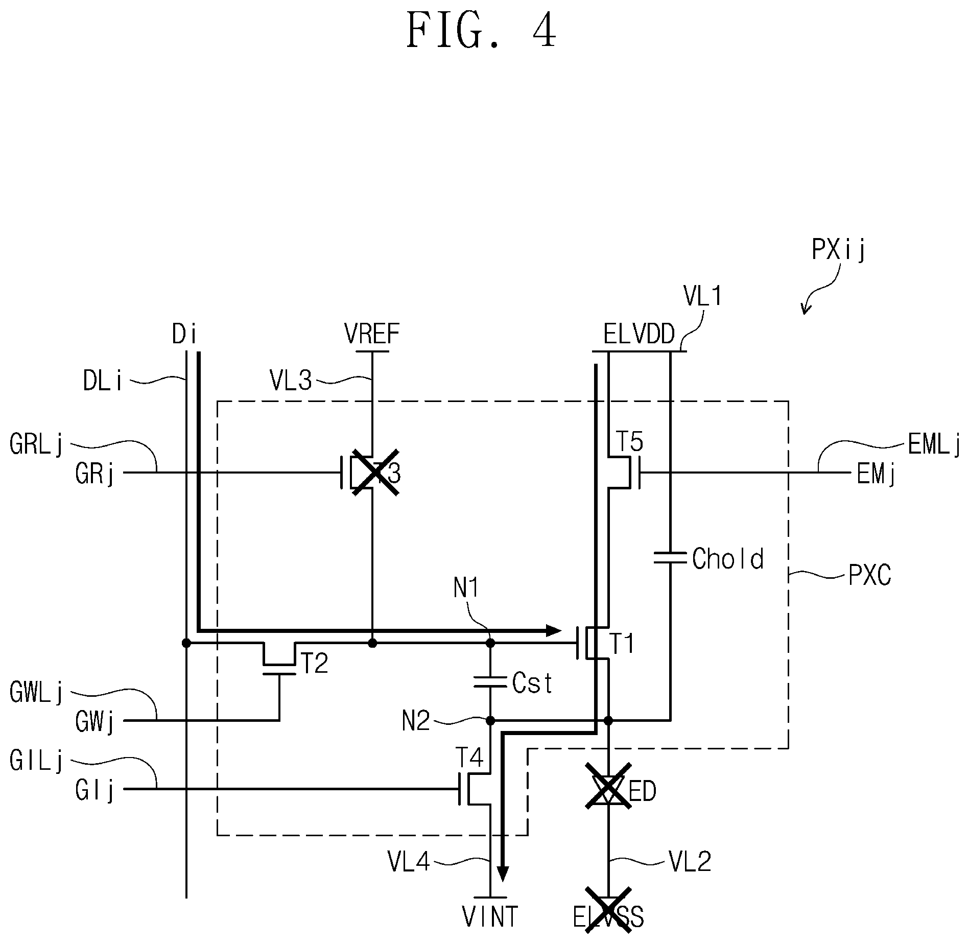 Patent US12367824 Figure 4 – Display device, operating method of display device and pixel characteristic detection method