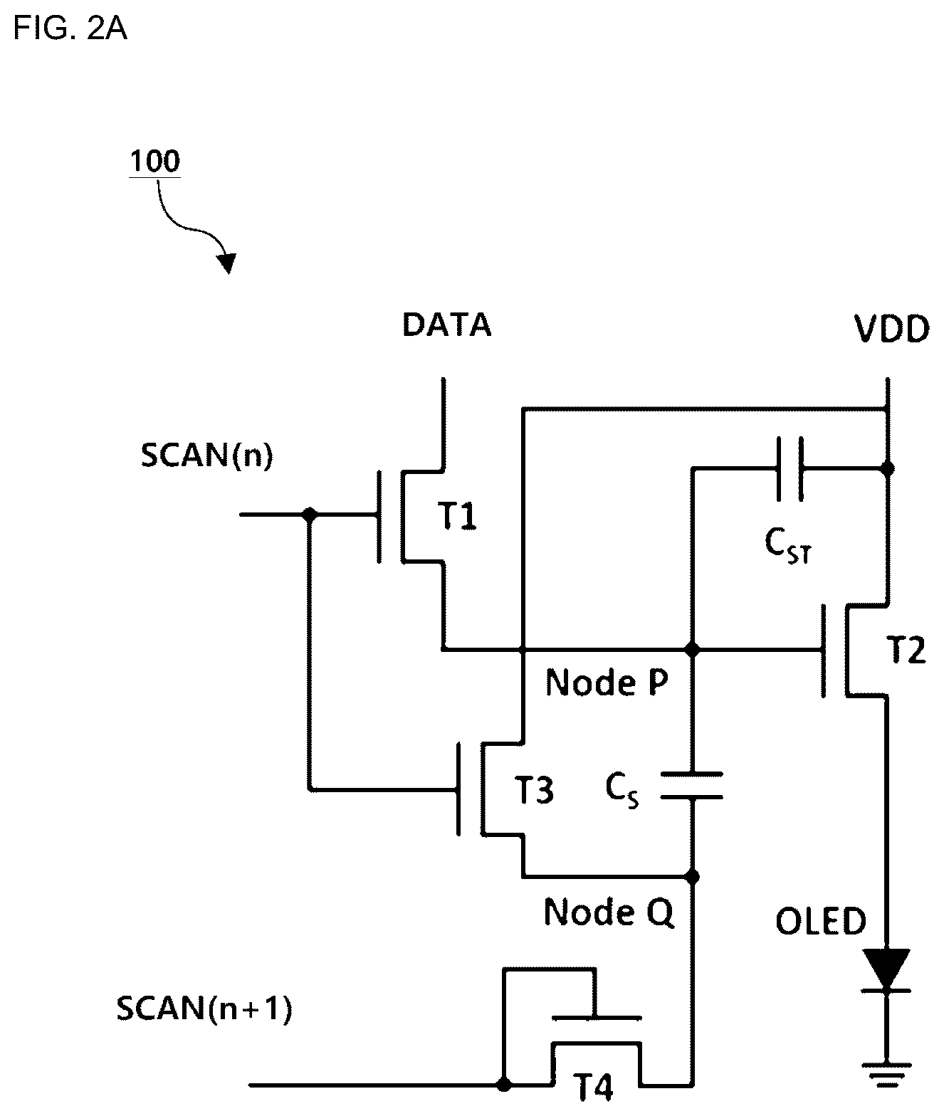 Patent US12367830 Figure 3 – Compensation pixel circuit of active matrix organic light-emitting diode