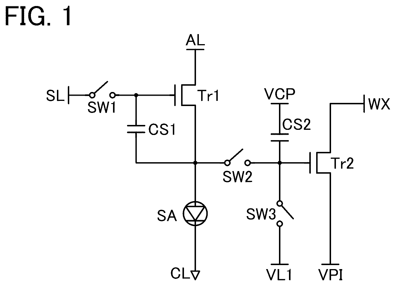 Patent US12367832 Figure 1 – Display device, display module, and electronic device