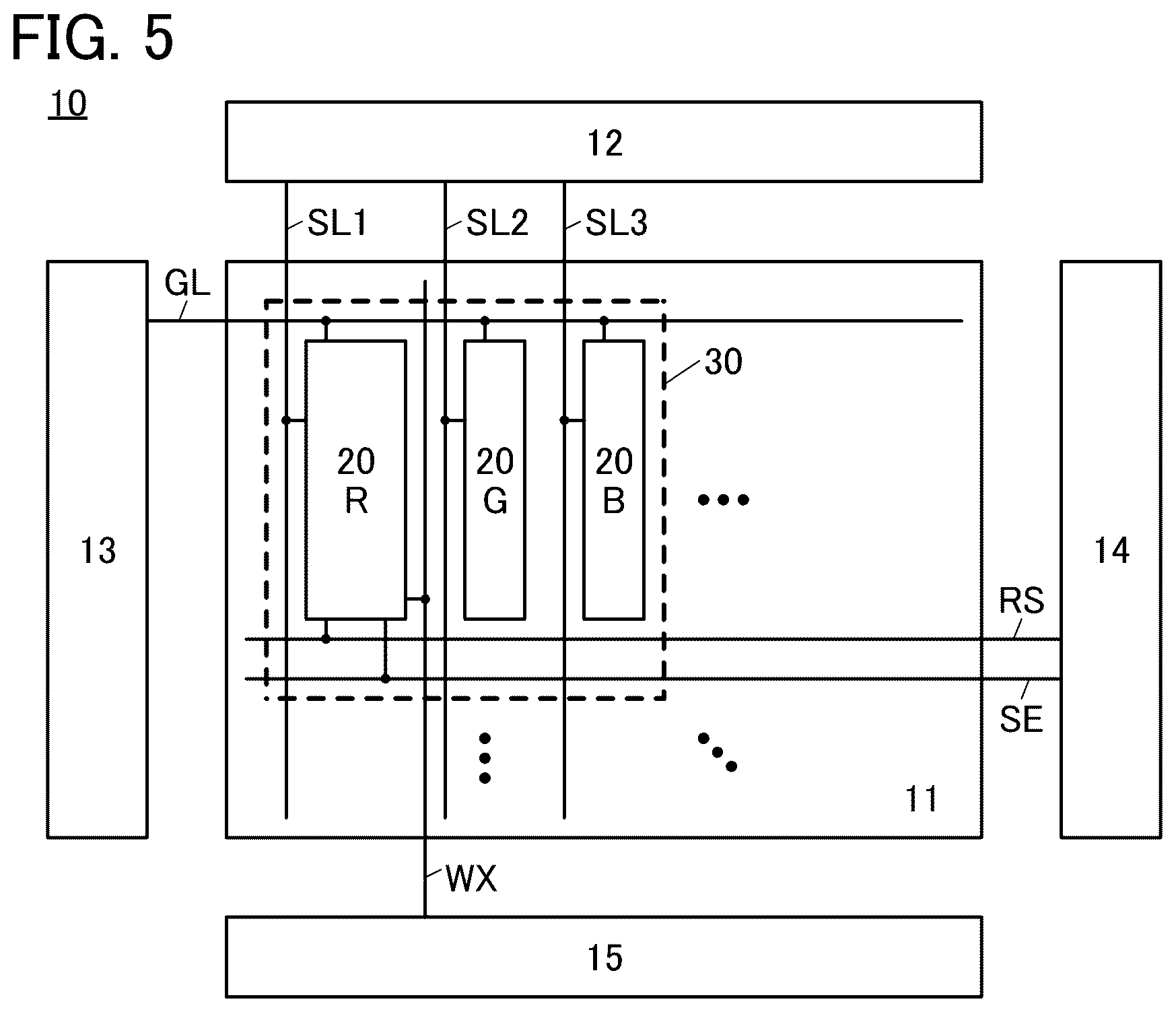 Patent US12367832 Figure 5 – Display device, display module, and electronic device