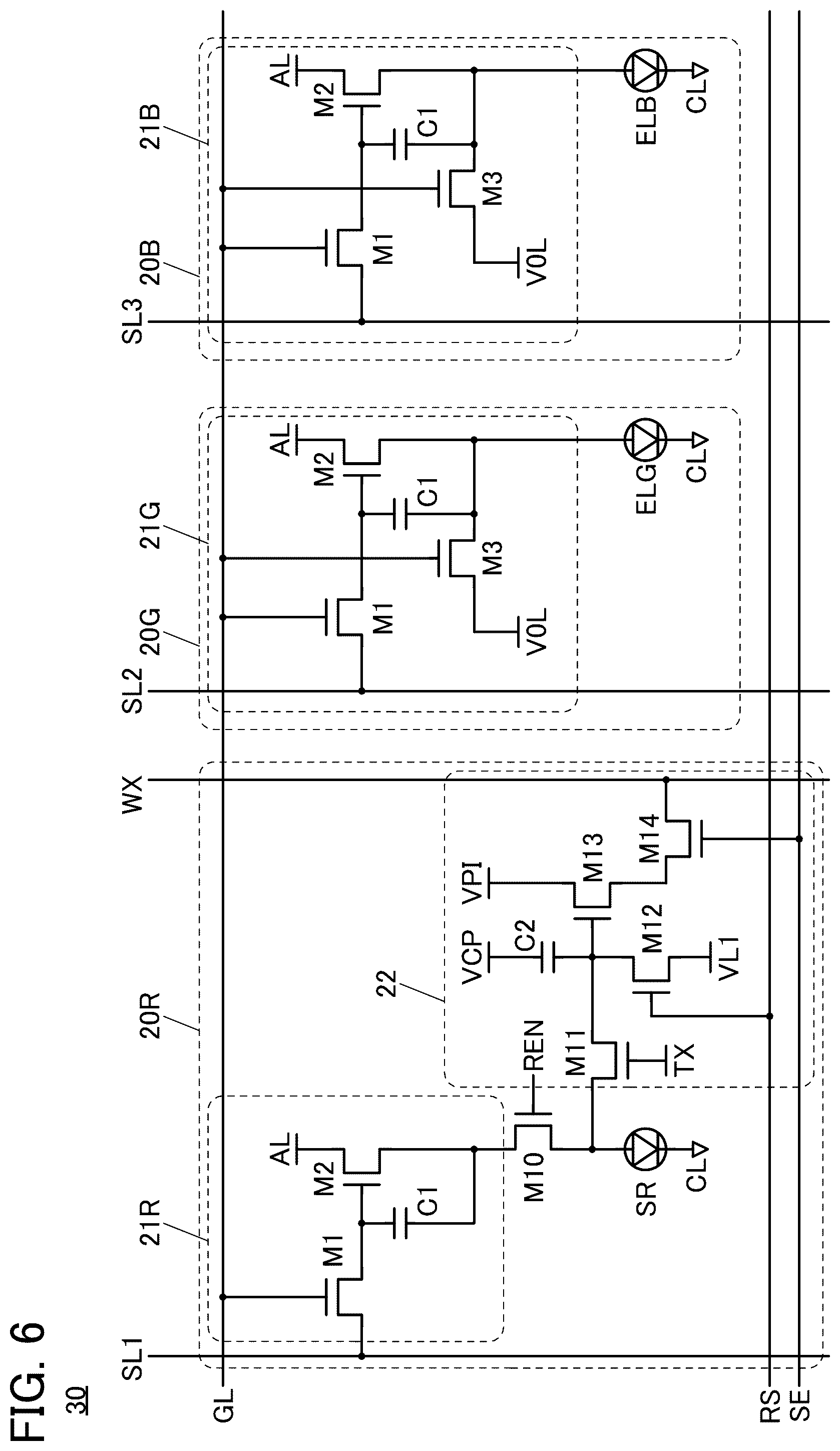 Patent US12367832 Figure 6 – Display device, display module, and electronic device