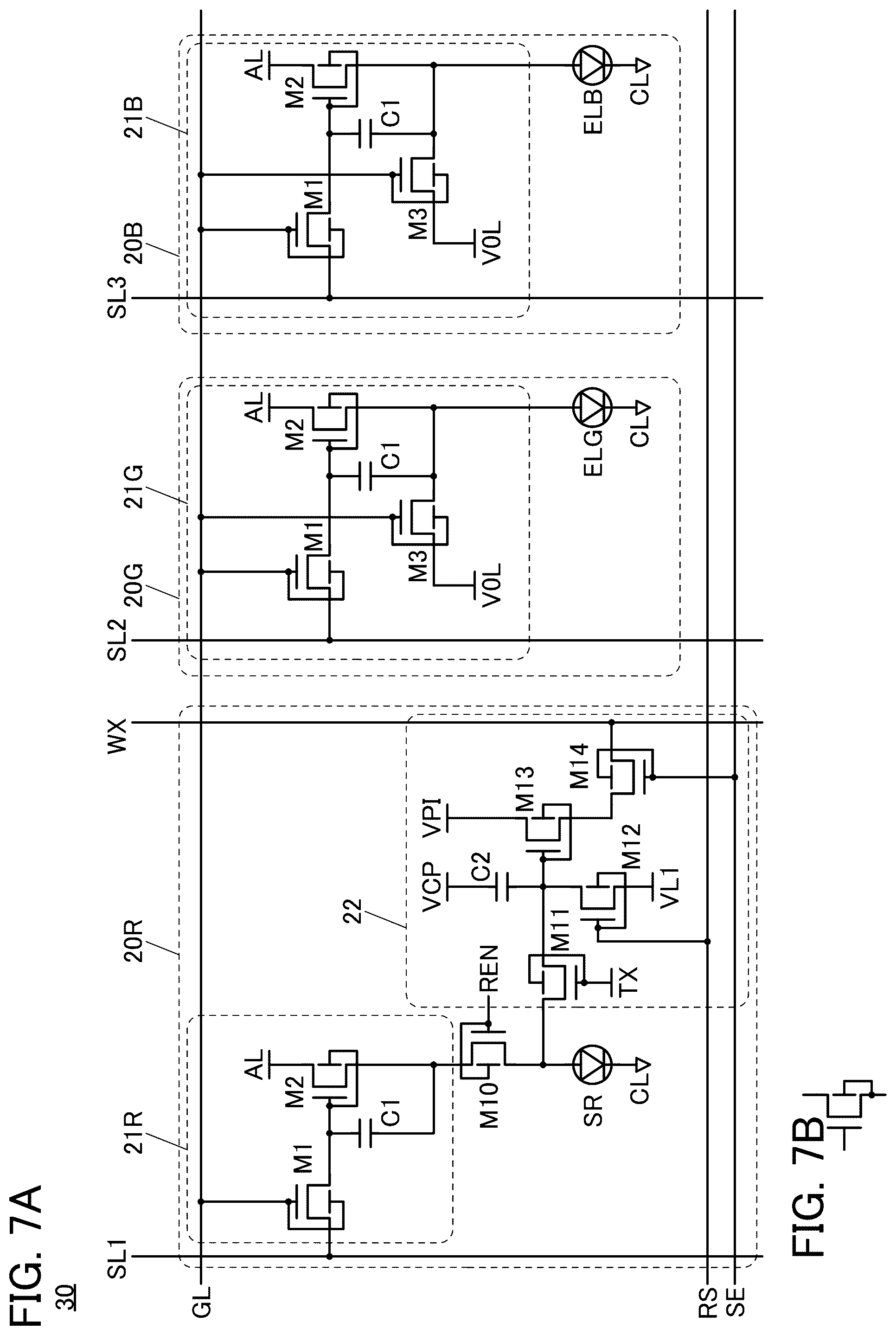 Patent US12367832 Figure 7 – Display device, display module, and electronic device