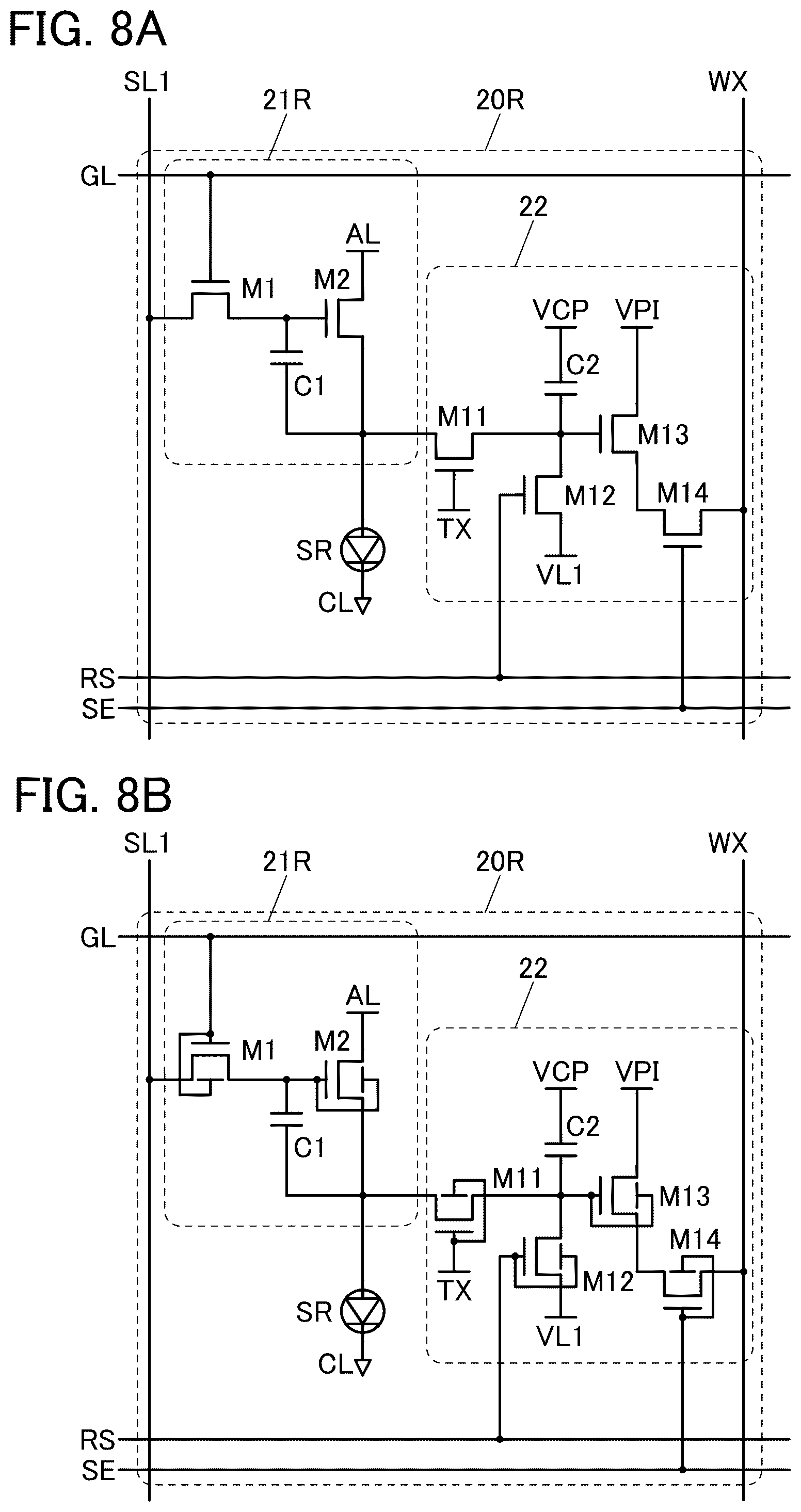 Patent US12367832 Figure 8 – Display device, display module, and electronic device