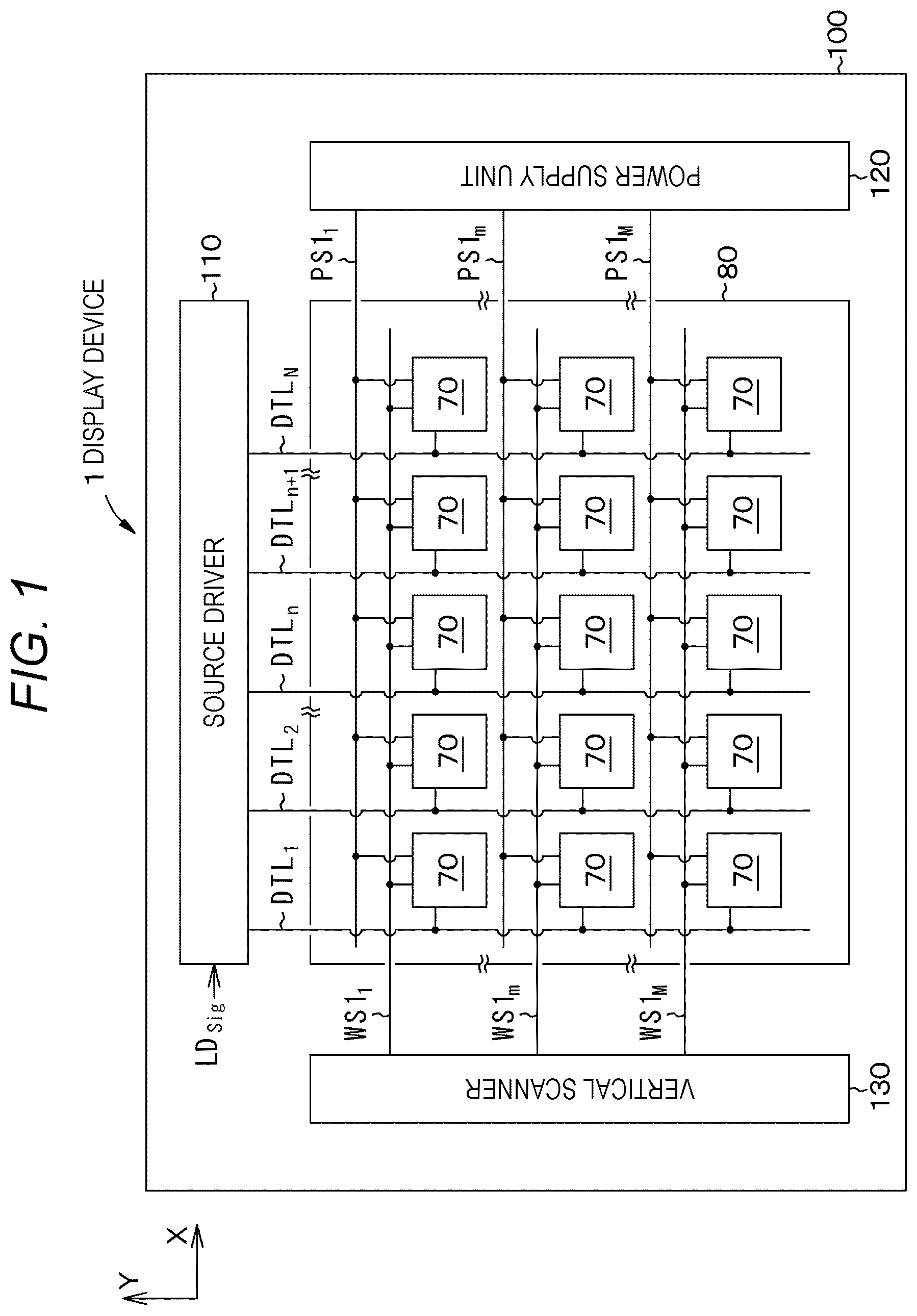 Patent US12367837 Figure 1 – Display element, display device, and electronic device
