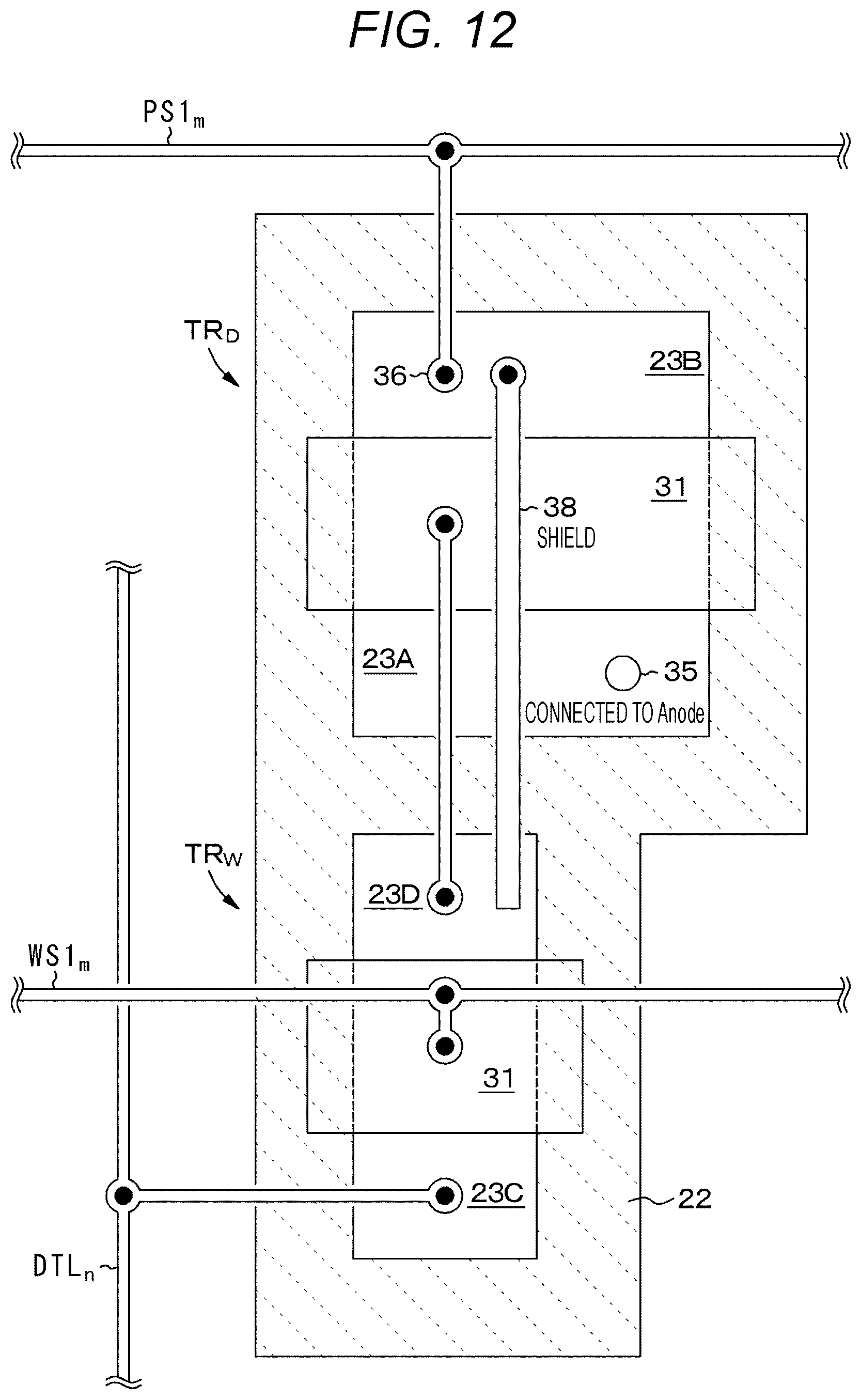 Patent US12367837 Figure 12 – Display element, display device, and electronic device