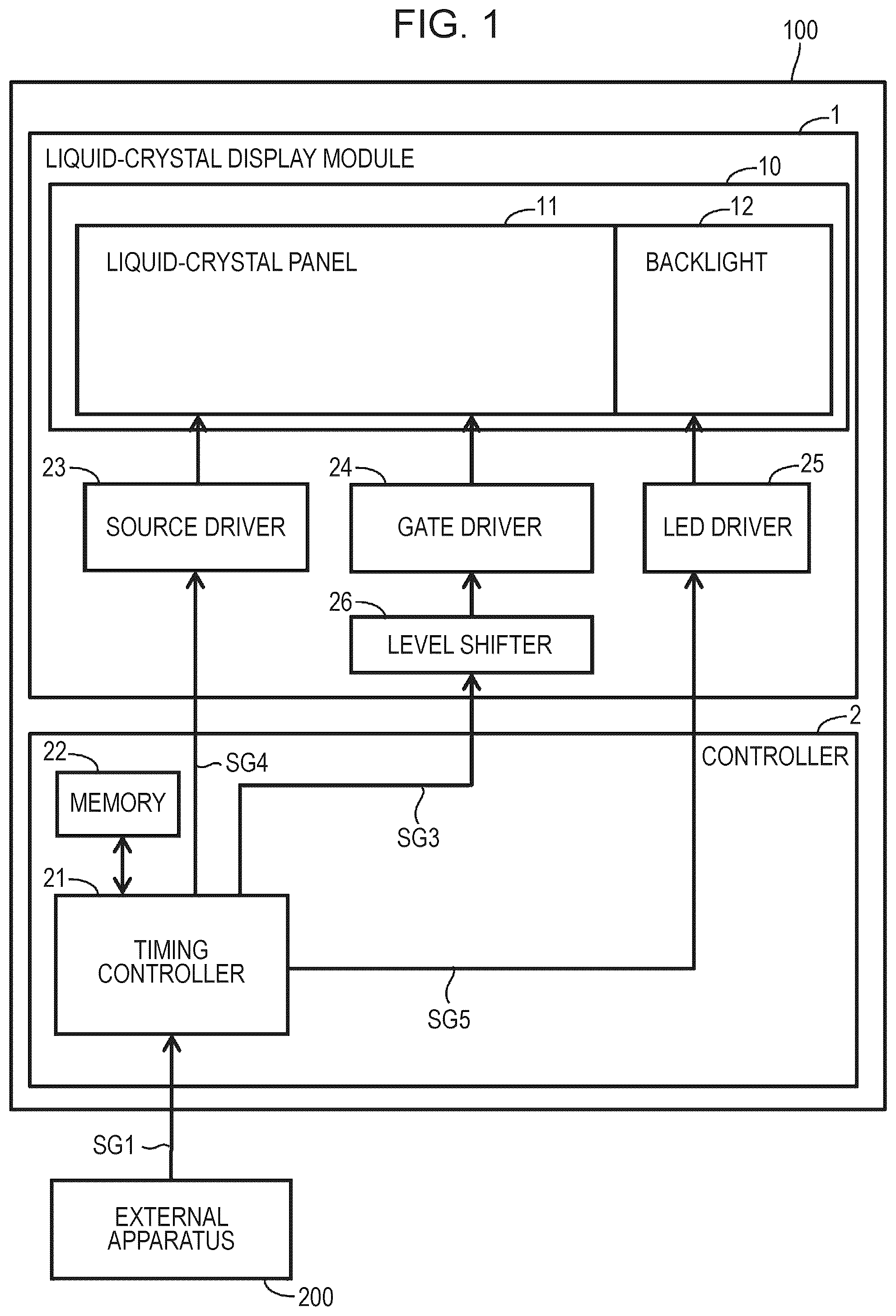 Patent US12367840 Figure 1 – Display apparatus