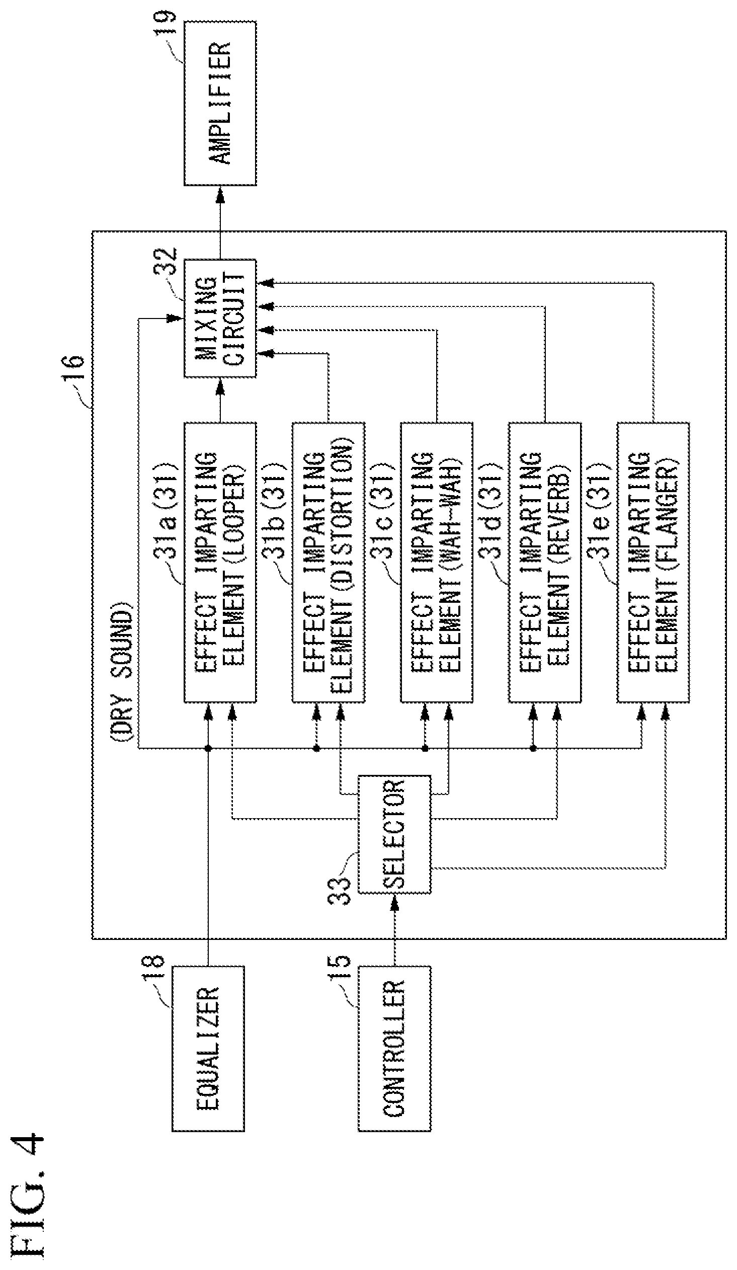 Patent US12367855 Figure 4 – Stringed musical instrument and acoustic effect device