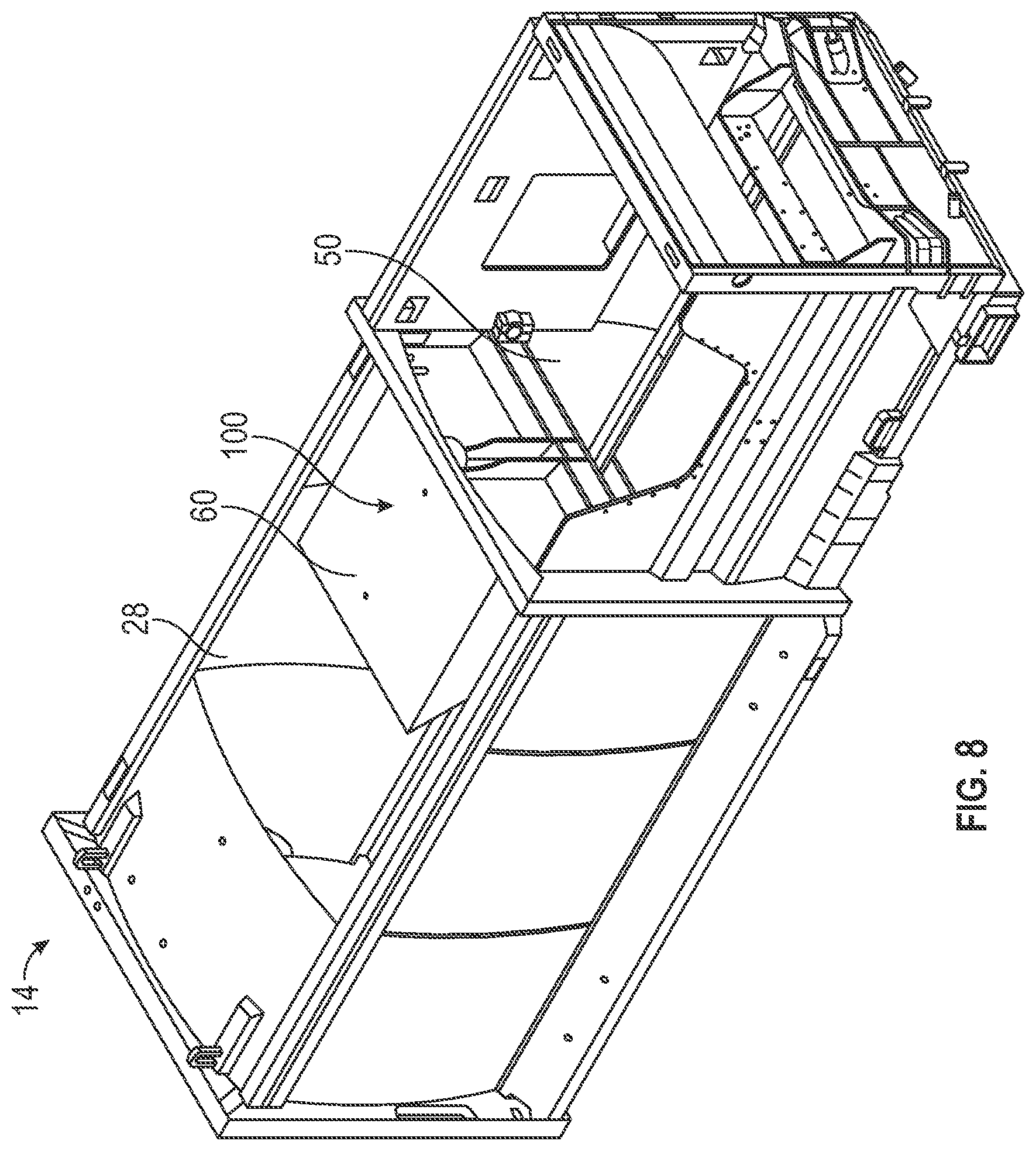 Patent US12367857 Figure 8 – Refuse vehicle with sound management