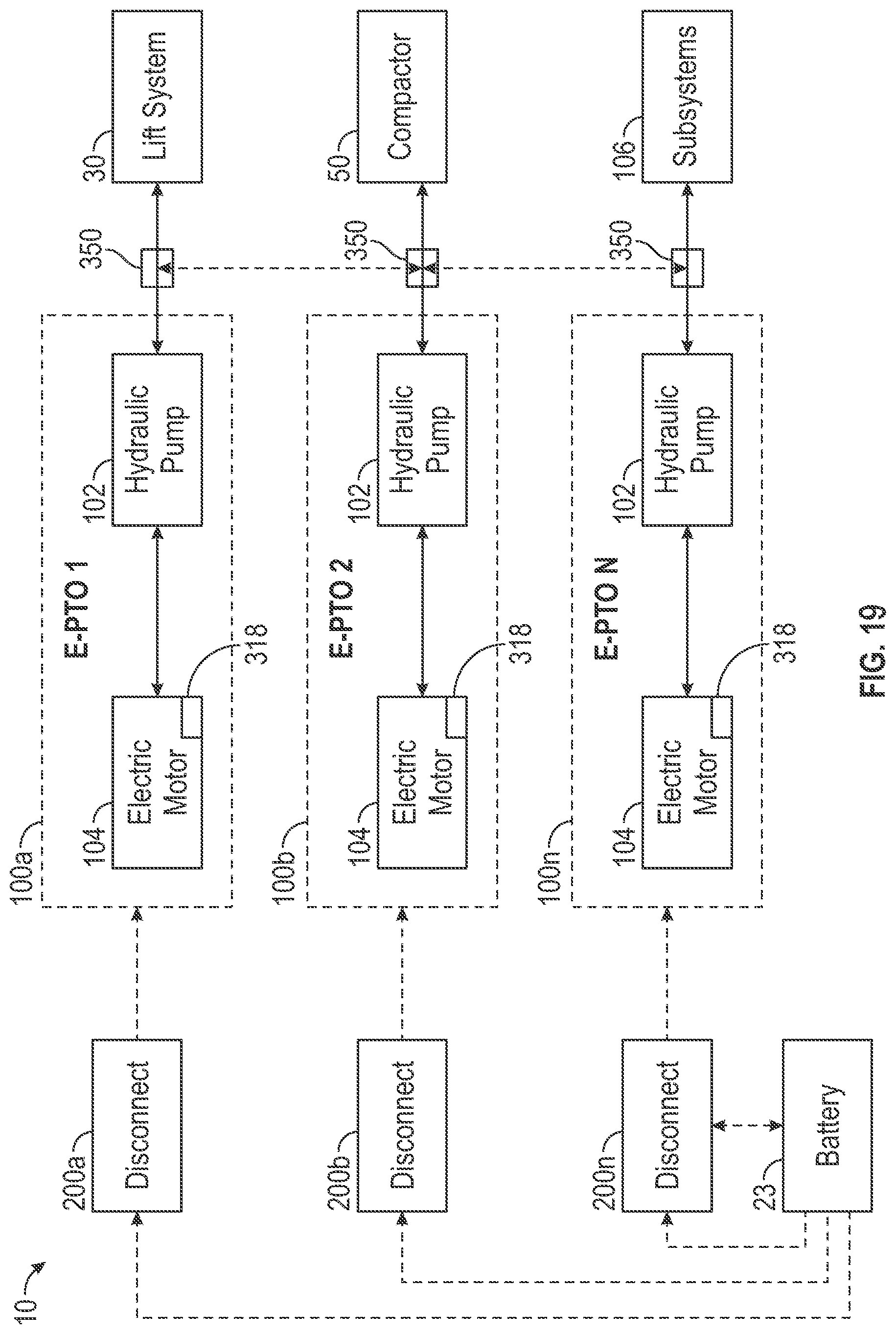 Patent US12367857 Figure 18 – Refuse vehicle with sound management