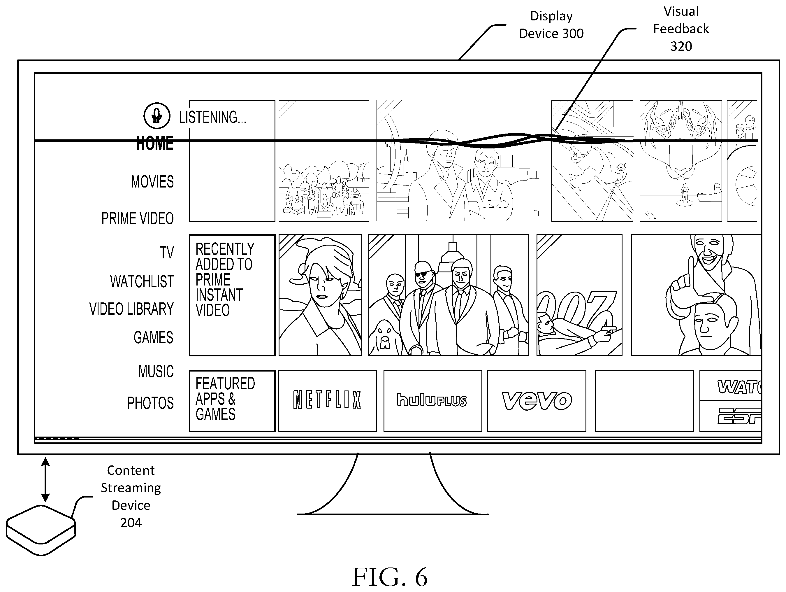 Patent US12367878 Figure 7 – Dynamic voice search transitioning